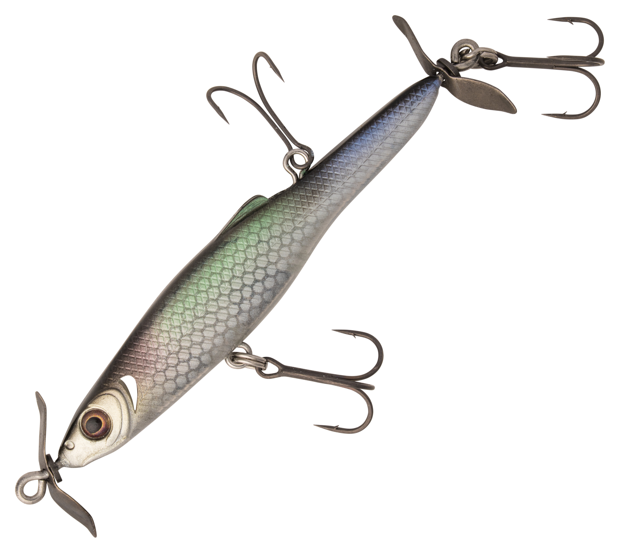 Image of "Great Lakes Finesse Stay-Pinned Spybait - Ghost Shad - 3"" - 1/4 oz."