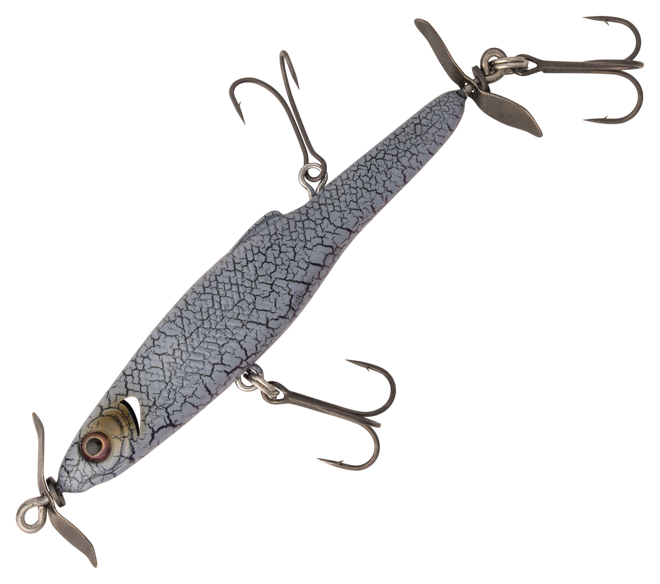 Image of "Great Lakes Finesse Stay-Pinned Spybait - Ghost Scale - 3"" - 1/4 oz."