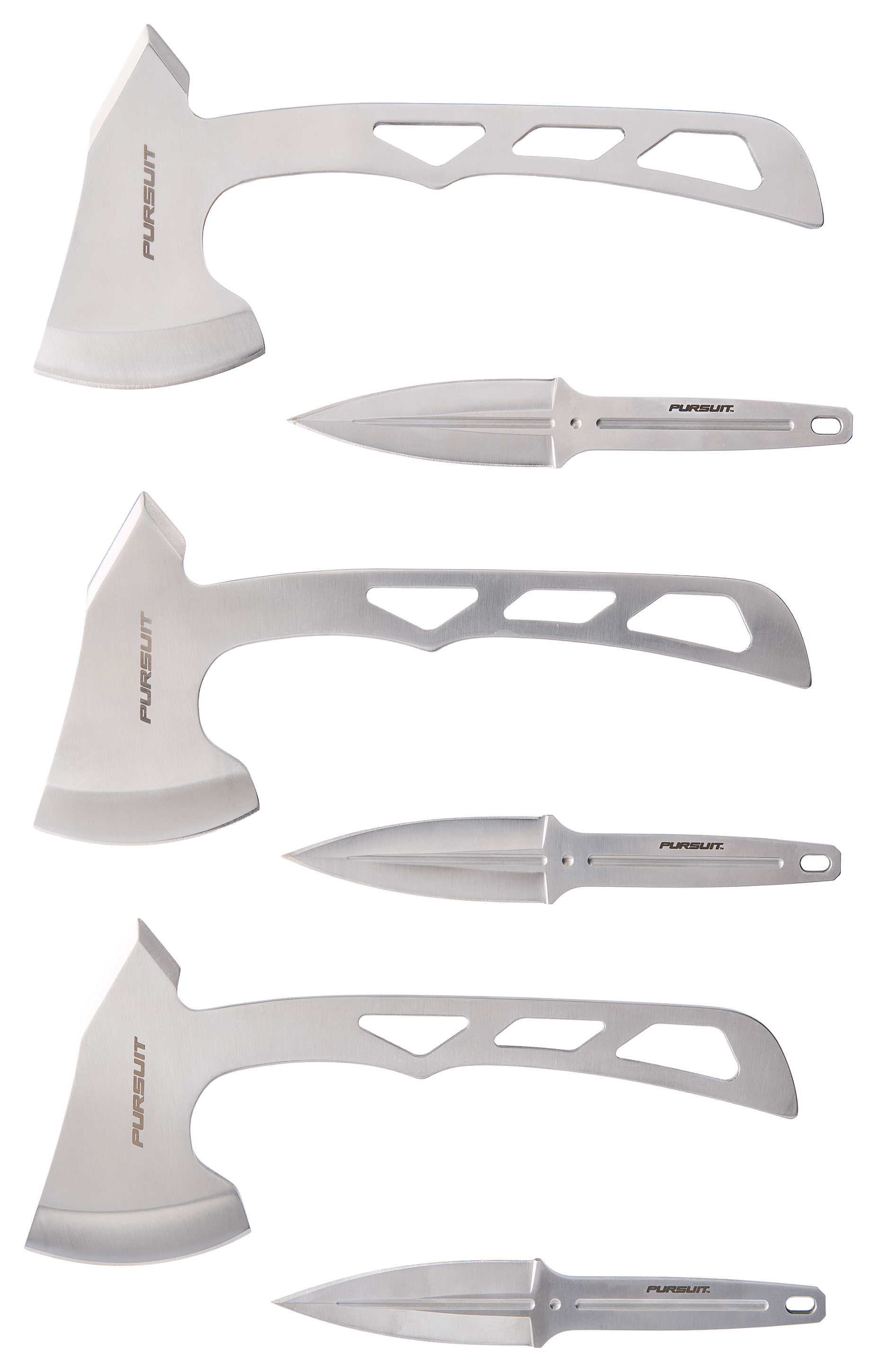 Pursuit Pursuit Stainless 6-Pack Throwing Hatchet and Knife Combo - $54.99 at Bass Pro Shops