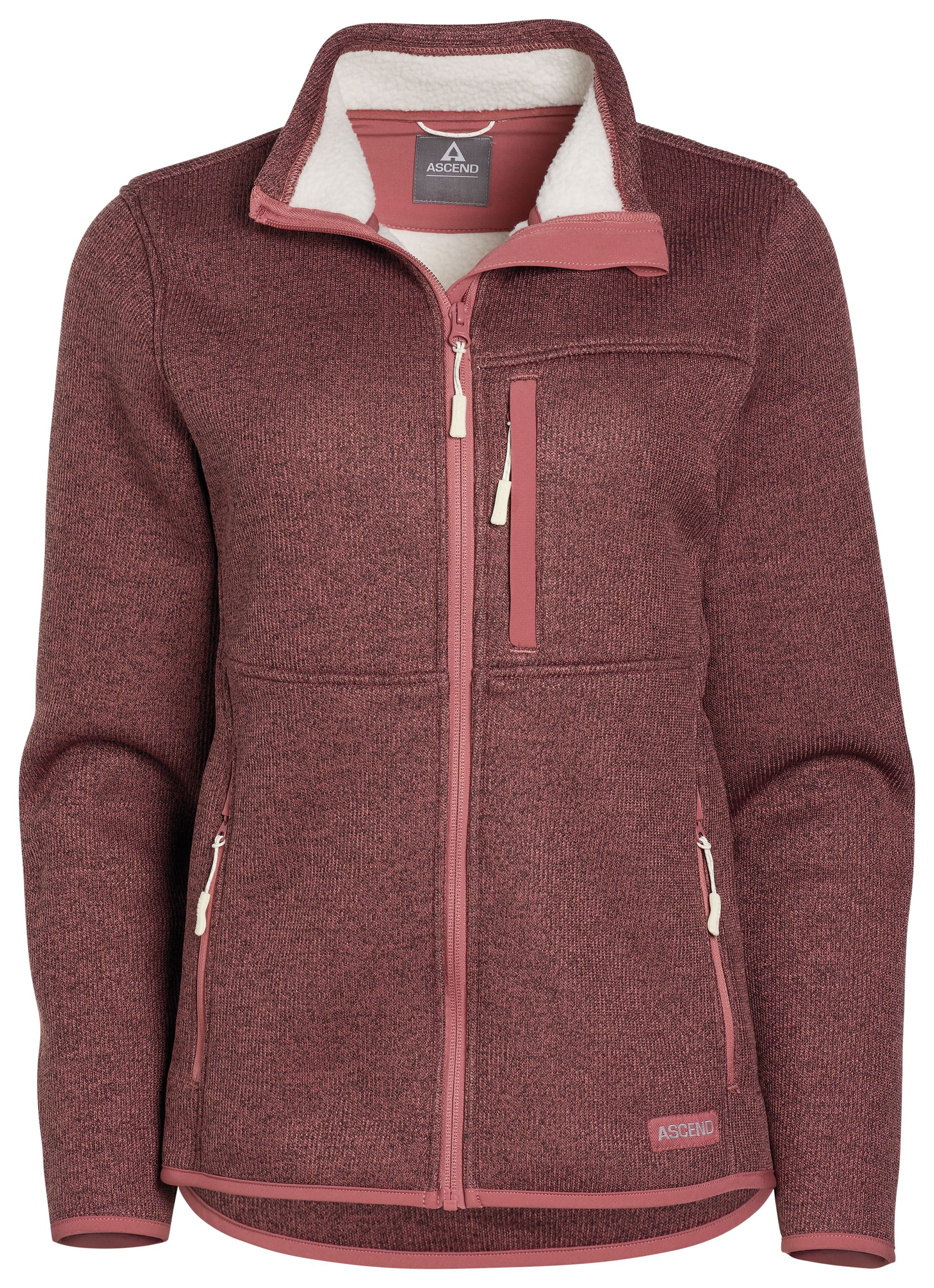 Image of Ascend Exploration Bonded Fleece Full-Zip Jacket - Withered Rose