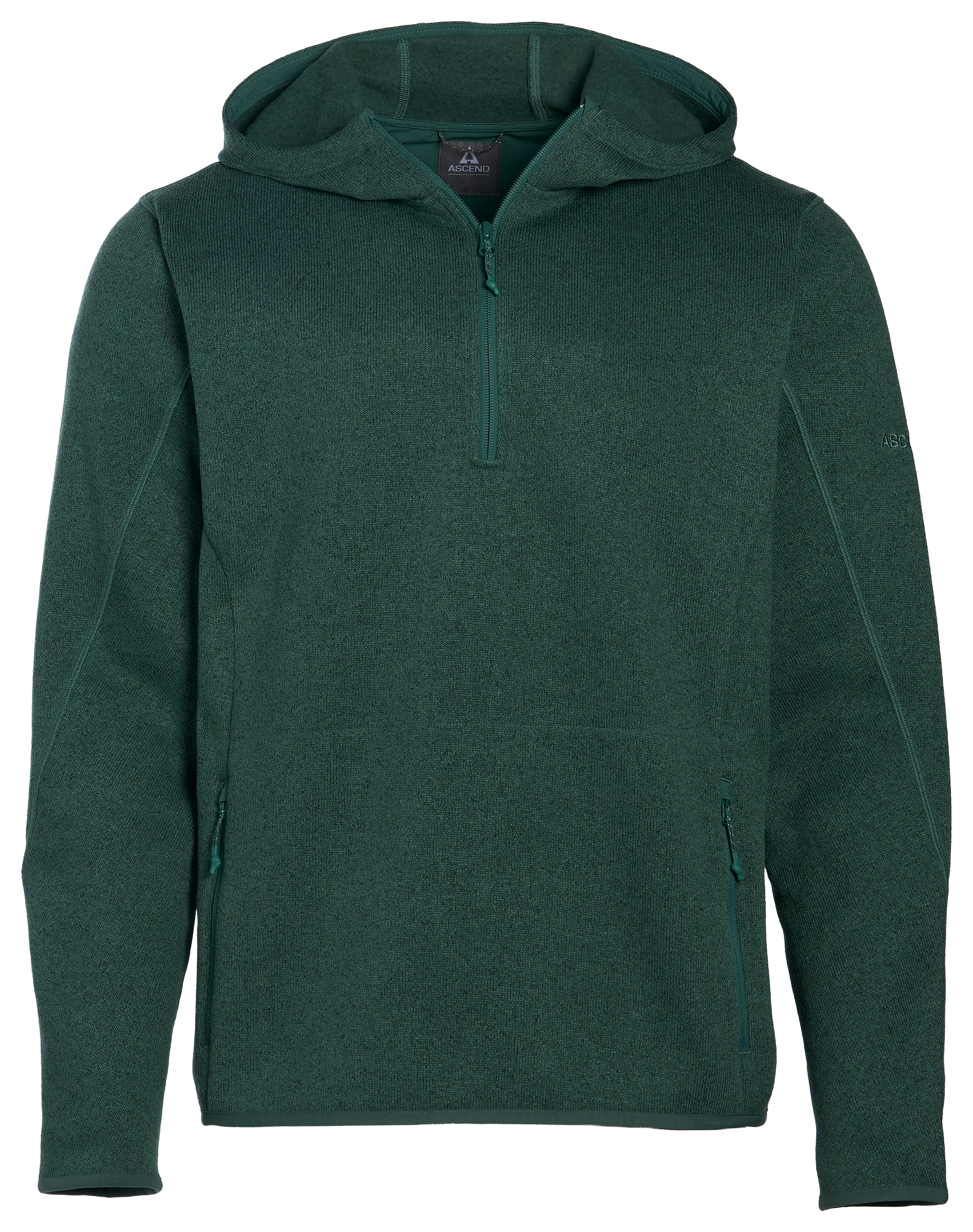 Image of Ascend Expedition Quarter-Zip Fleece Hoodie - Smoke Pine