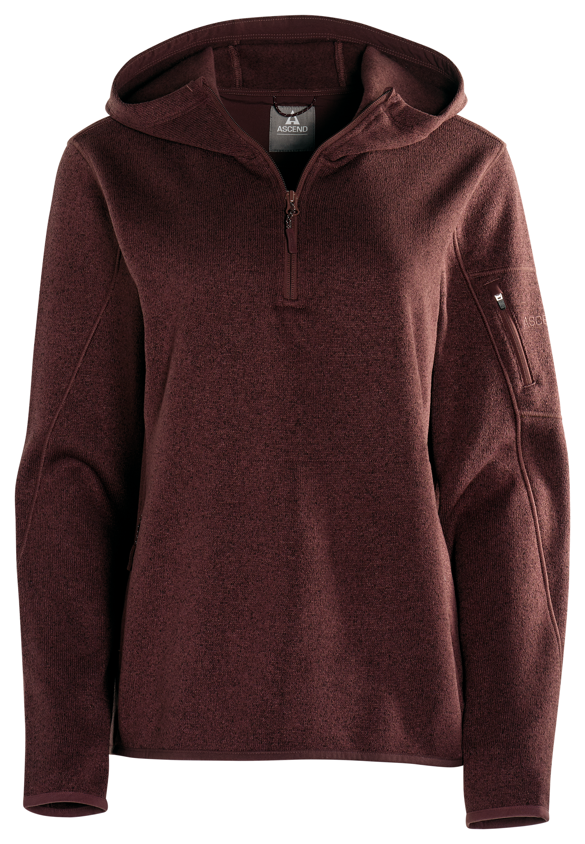 Image of Ascend Expedition Fleece Hooded Quarter-Zip Pullover - Huckleberry