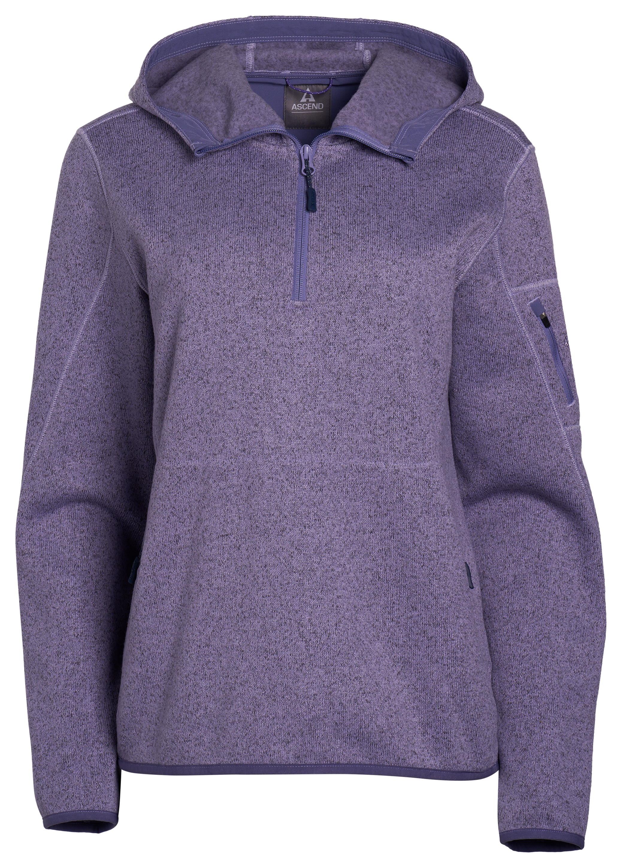 Image of Ascend Expedition Fleece Hooded Quarter-Zip Pullover - Heirloom Lilac