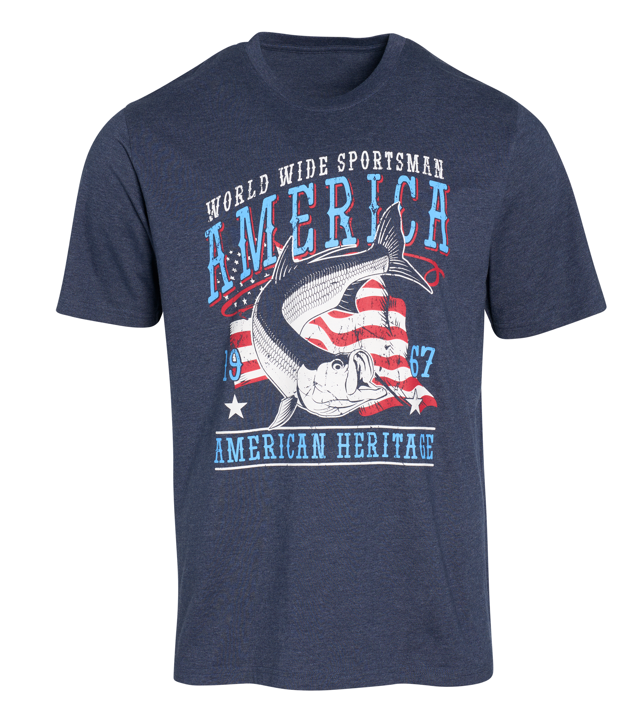 Image of World Wide Sportsman American Heritage Short-Sleeve T-Shirt - Navy