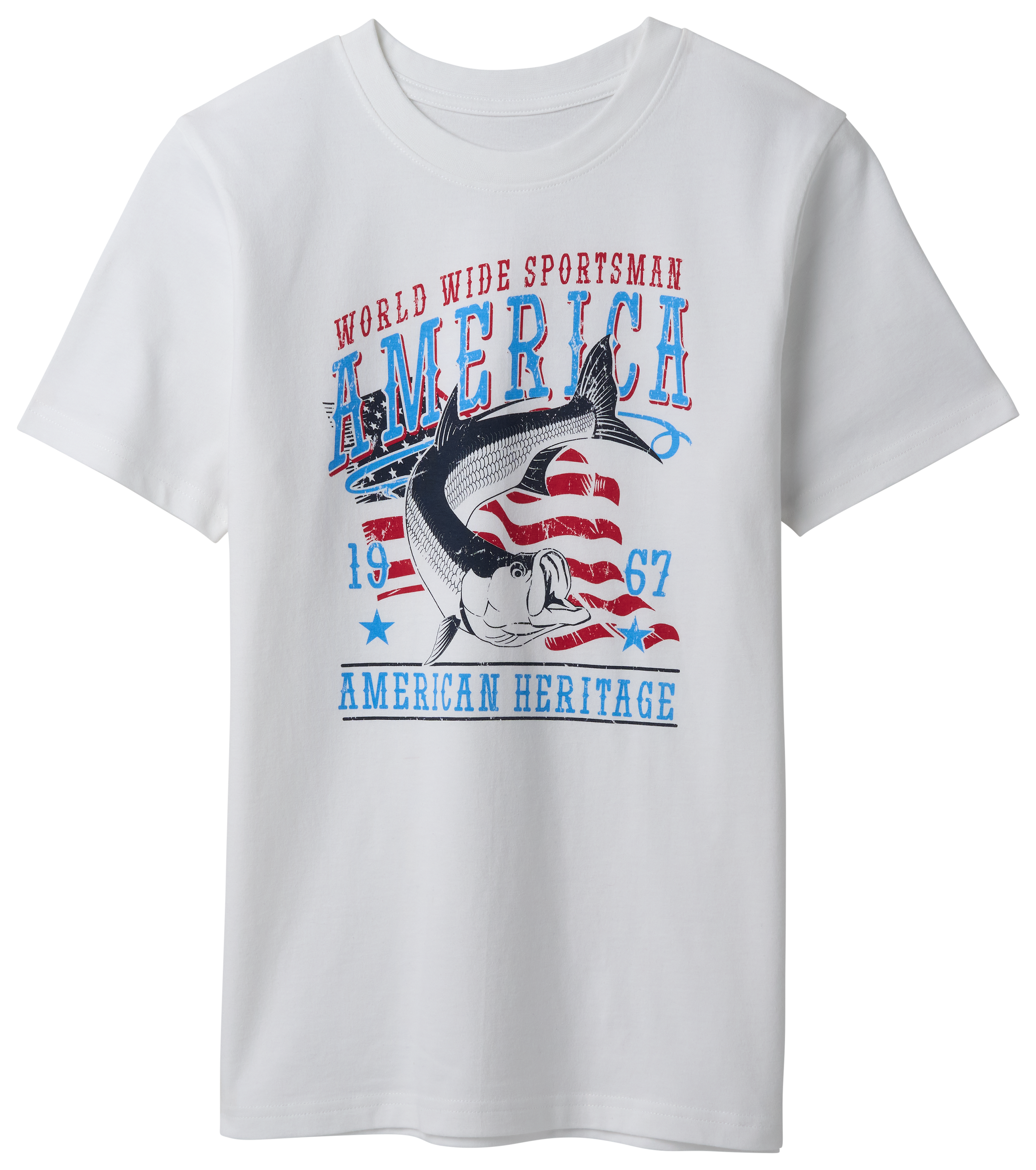 Image of World Wide Sportsman American Heritage Short-Sleeve T-Shirt for Kids - White