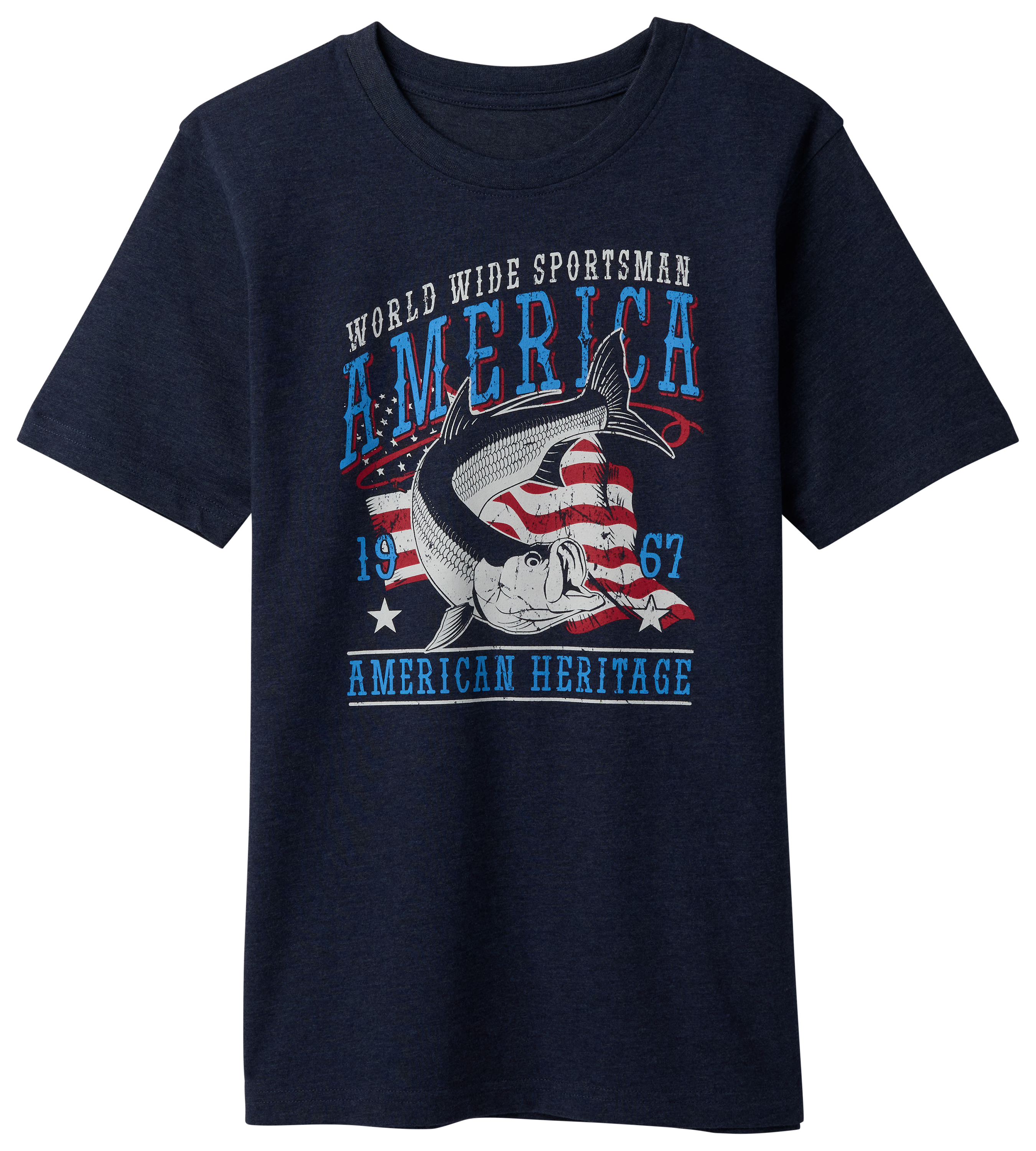 Image of World Wide Sportsman American Heritage Short-Sleeve T-Shirt for Kids - Navy
