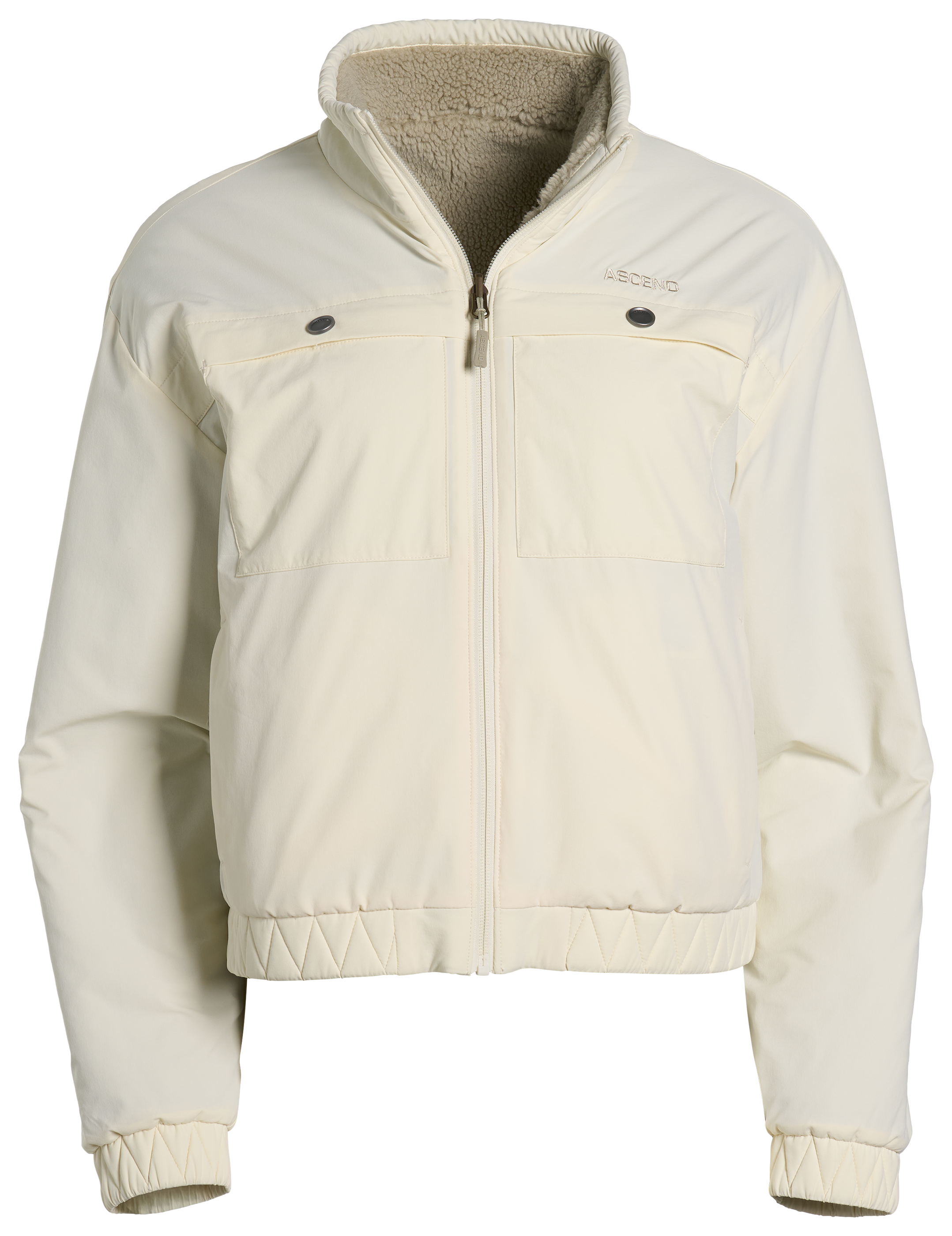 Ascend Ascend Nylon Sherpa-Lined Jacket - Winter White - $90.00 at Bass Pro Shops