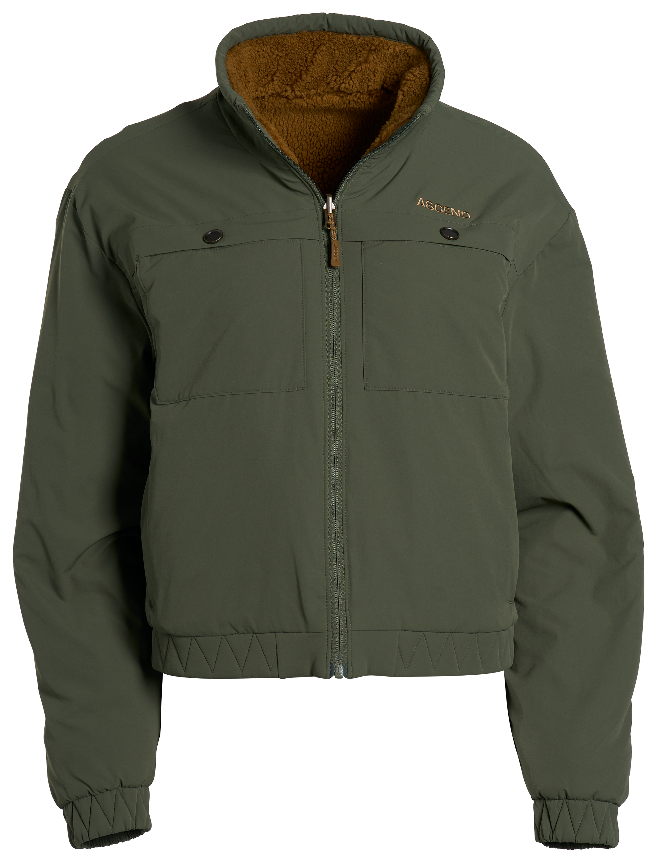 Ascend Ascend Nylon Sherpa-Lined Jacket - Thyme - $90.00 at Bass Pro Shops