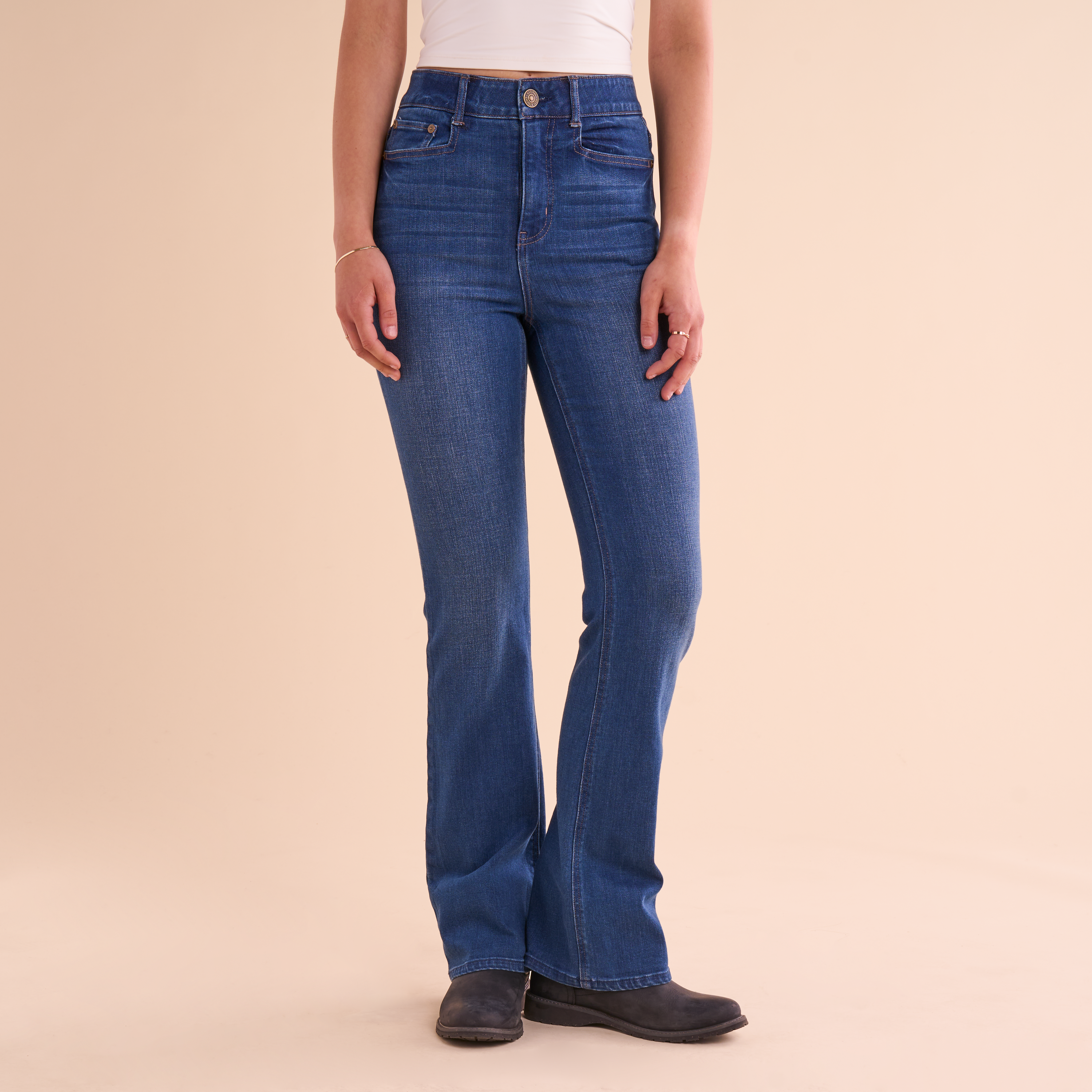Image of Natural Reflections High-Rise Perfect-Fit Flare Jeans