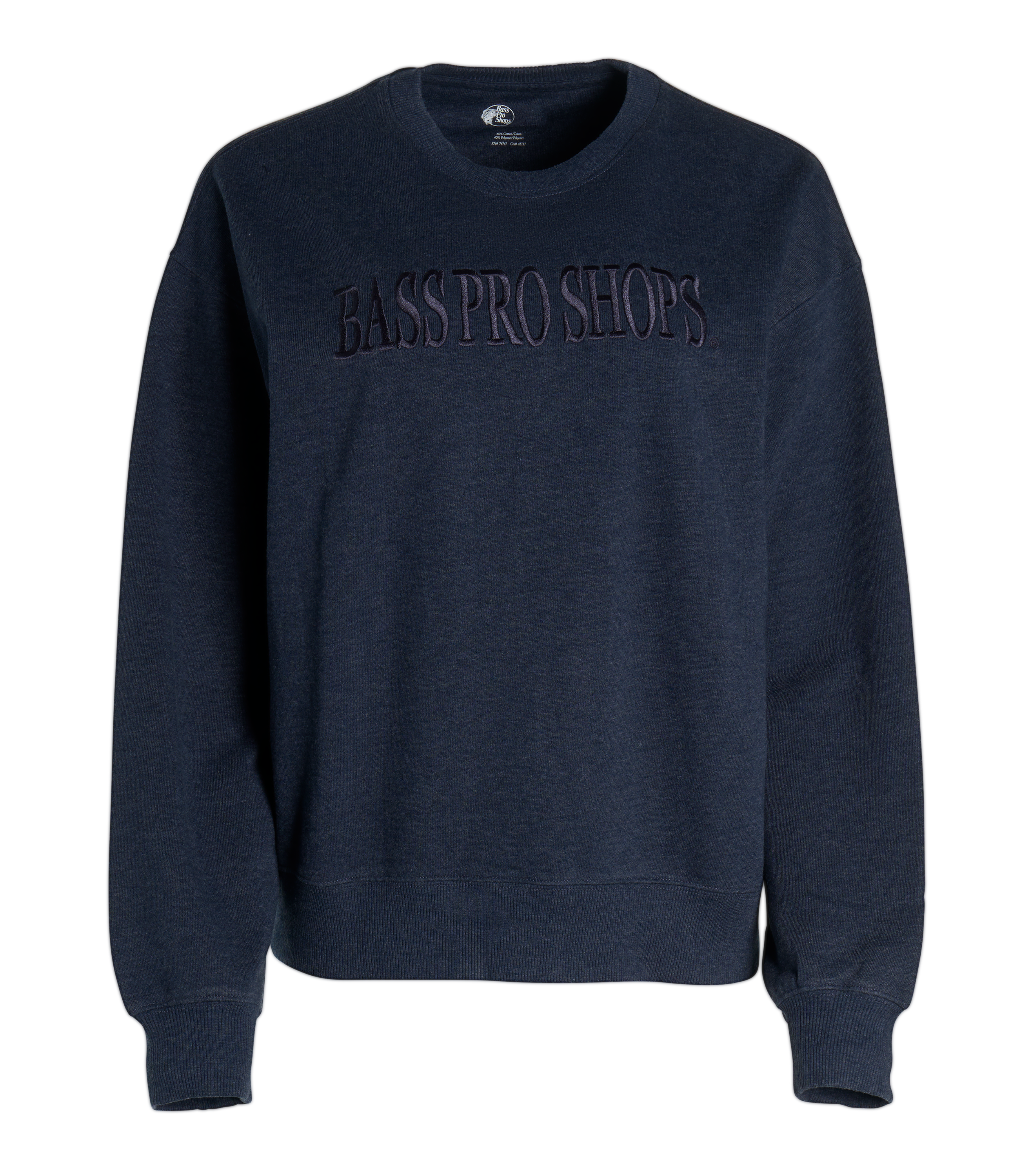 Image of Bass Pro Shops Embroidered Crew-Neck Sweatshirt - Dress Blues
