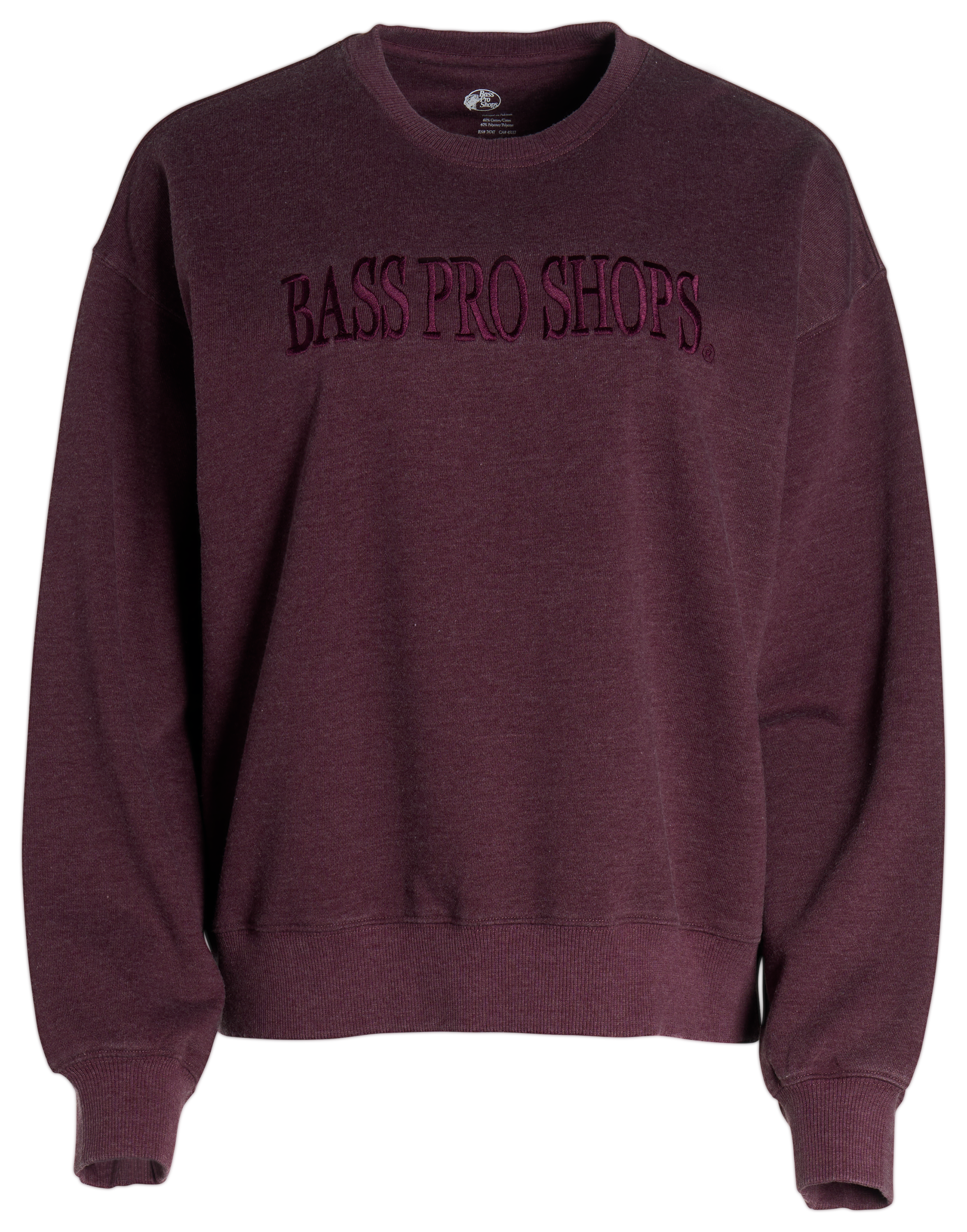 Image of Bass Pro Shops Embroidered Crew-Neck Sweatshirt - Fig