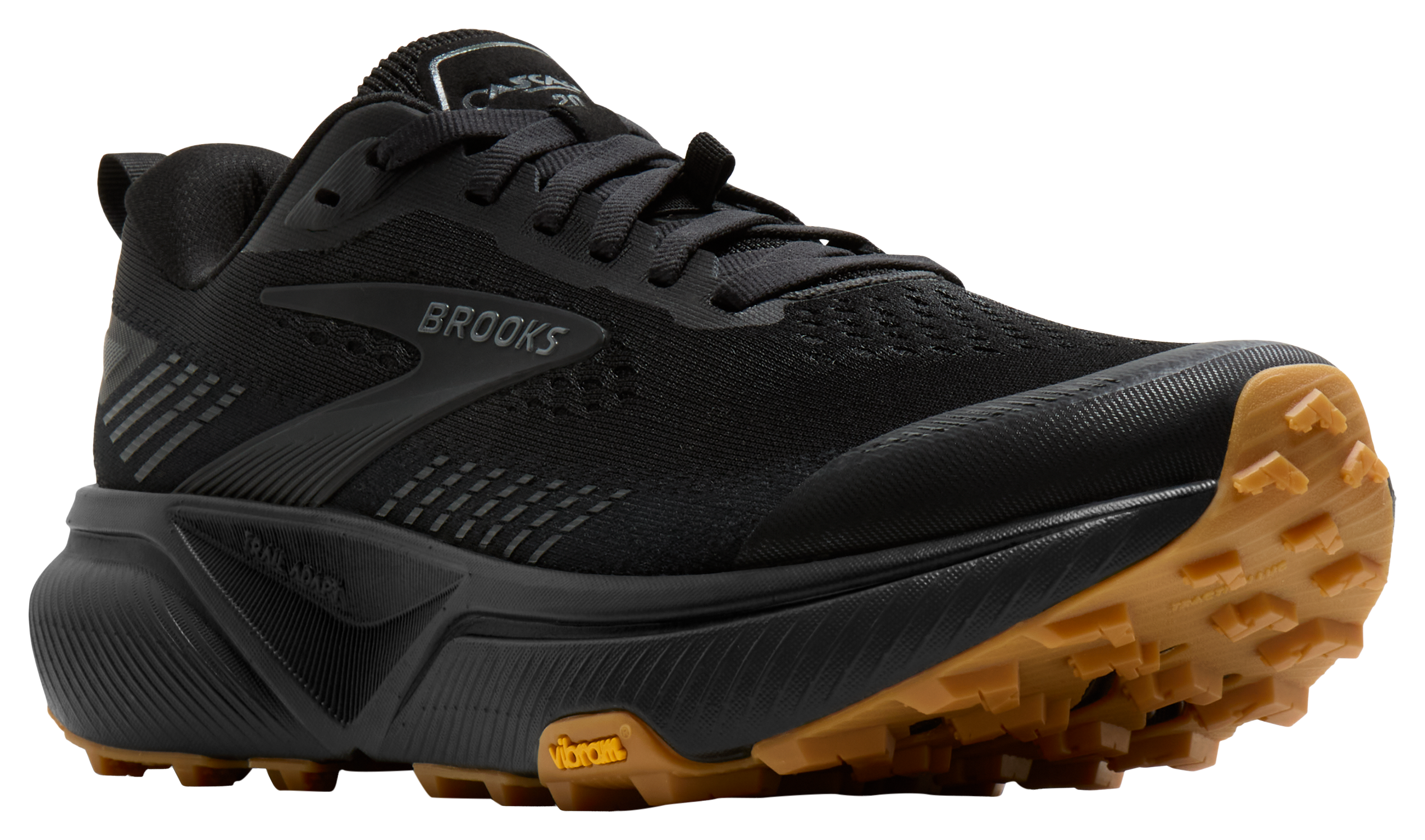 Image of Brooks Cascadia 20 Trail Running Shoes for Men - Black/Ebony/Gum