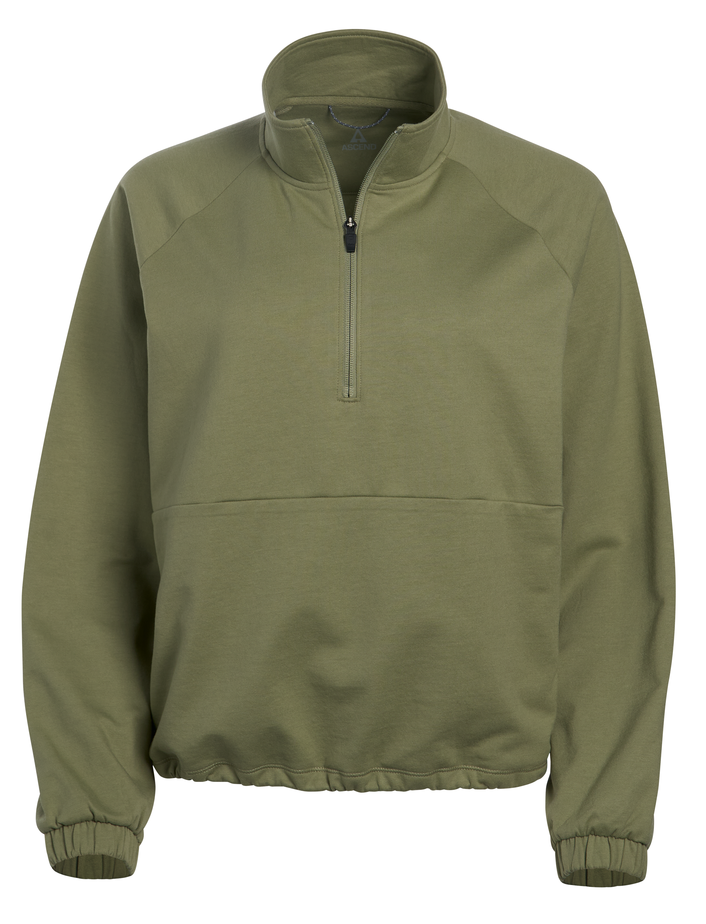 Image of Ascend To and Fro Quarter-Zip Sweatshirt - Oil Green