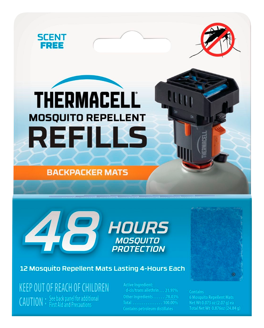 Thermacell 48-Hour Backpacker Mosquito Repeller Replacement Mats
