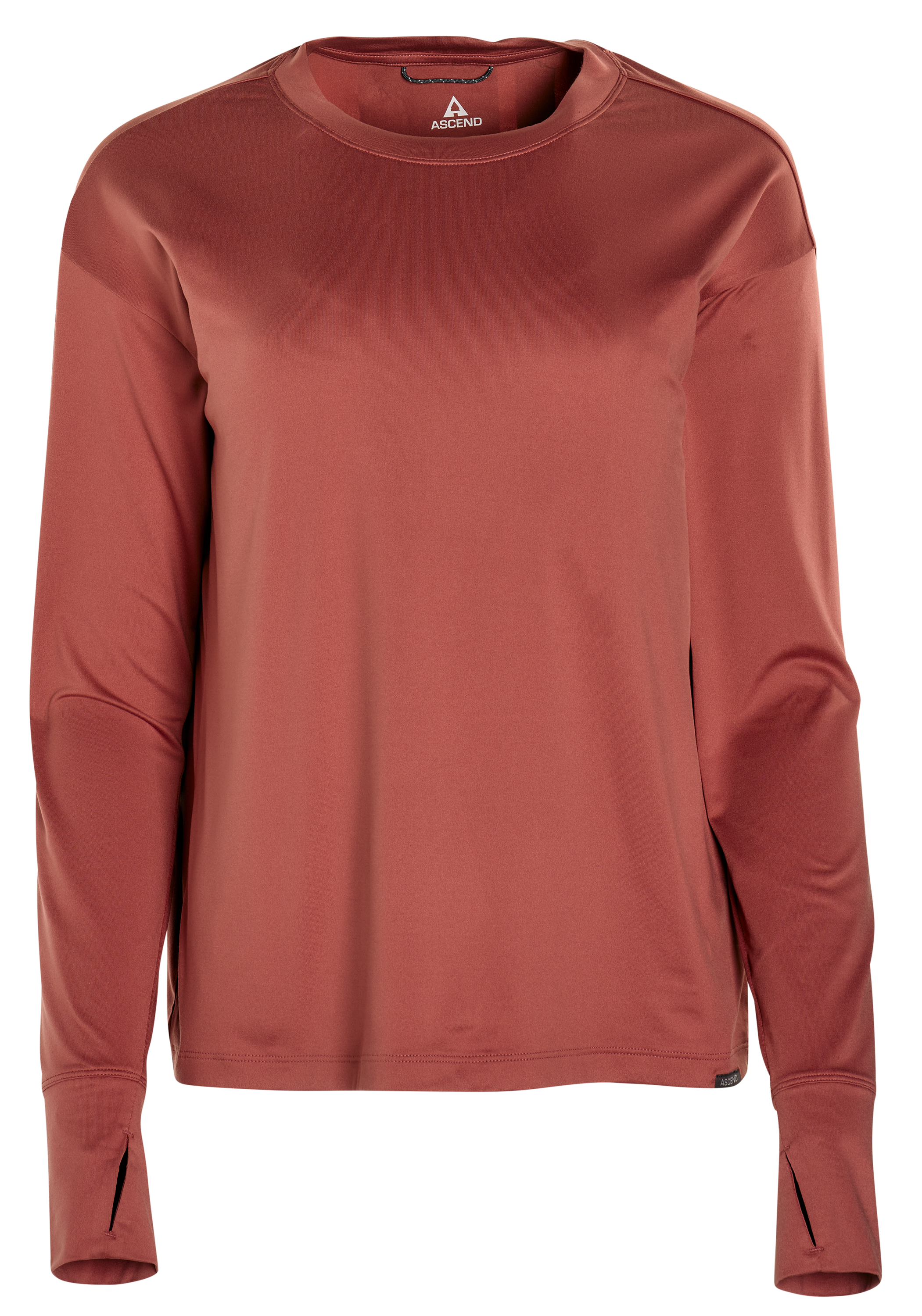 Image of Ascend Evolve Crew-Neck Long-Sleeve Shirt - Withered Rose