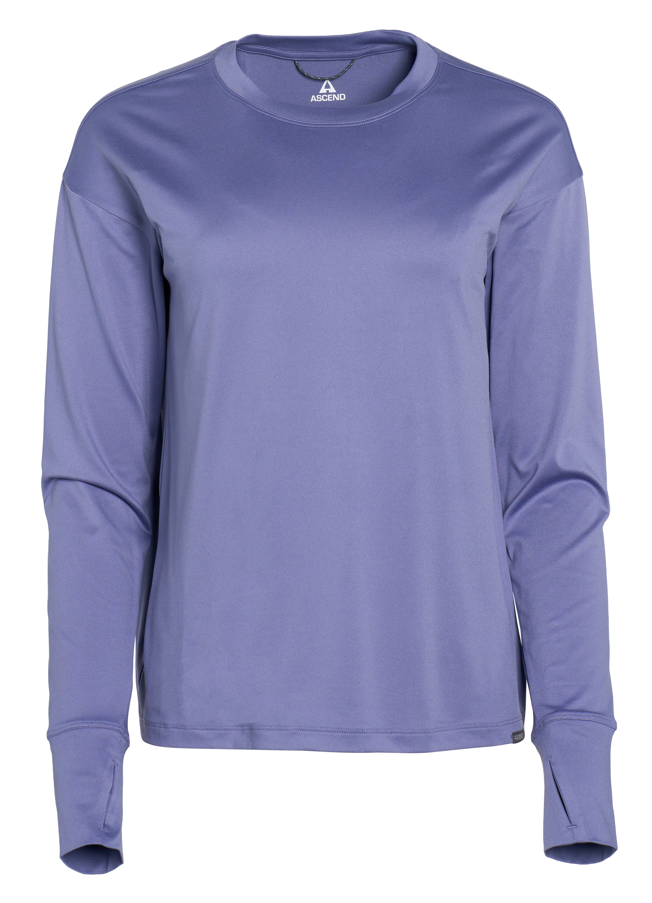 Image of Ascend Evolve Crew-Neck Long-Sleeve Shirt - Heron