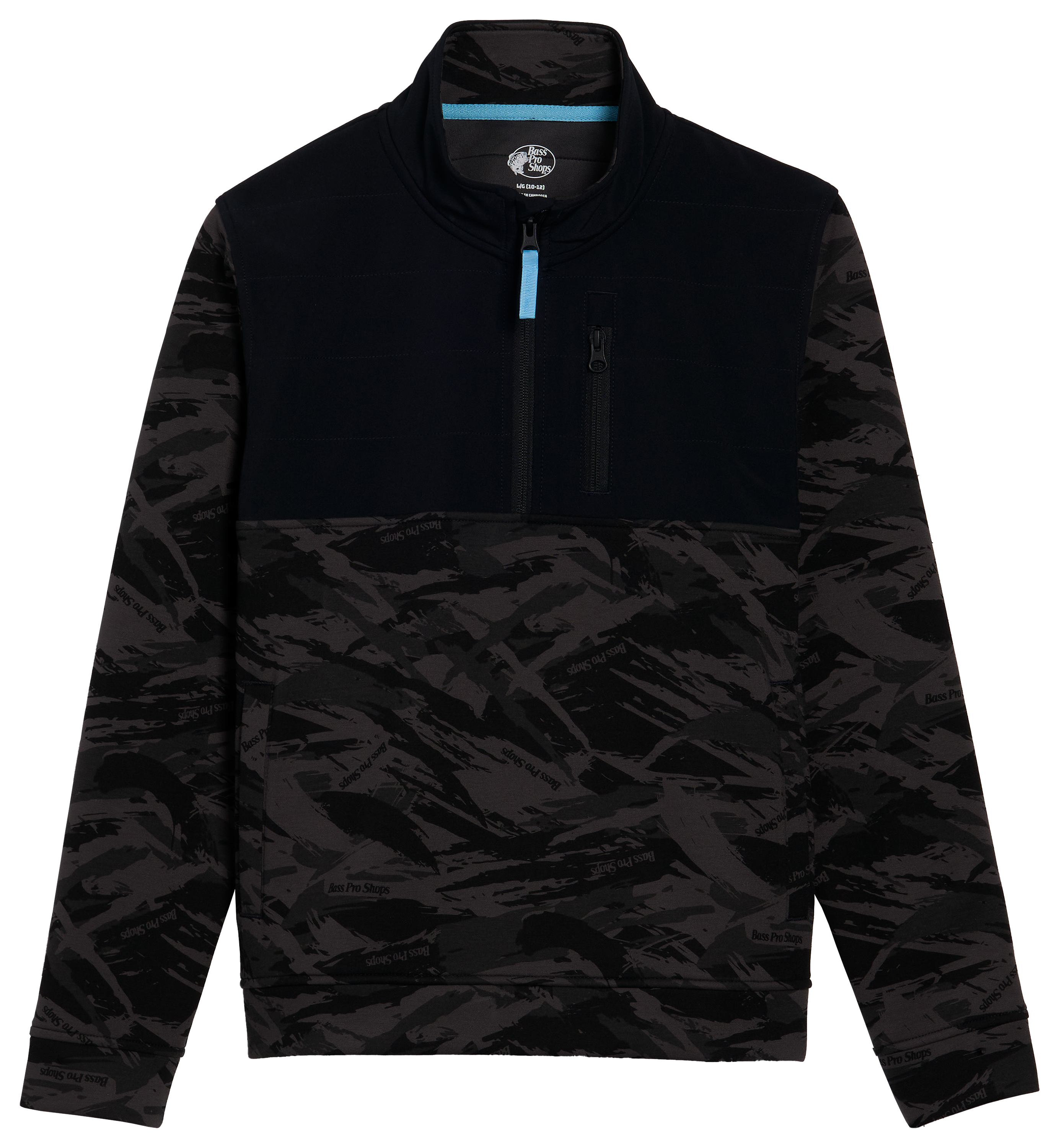 Image of Bass Pro Shops Performance Camo Quarter-Zip Pullover for Kids