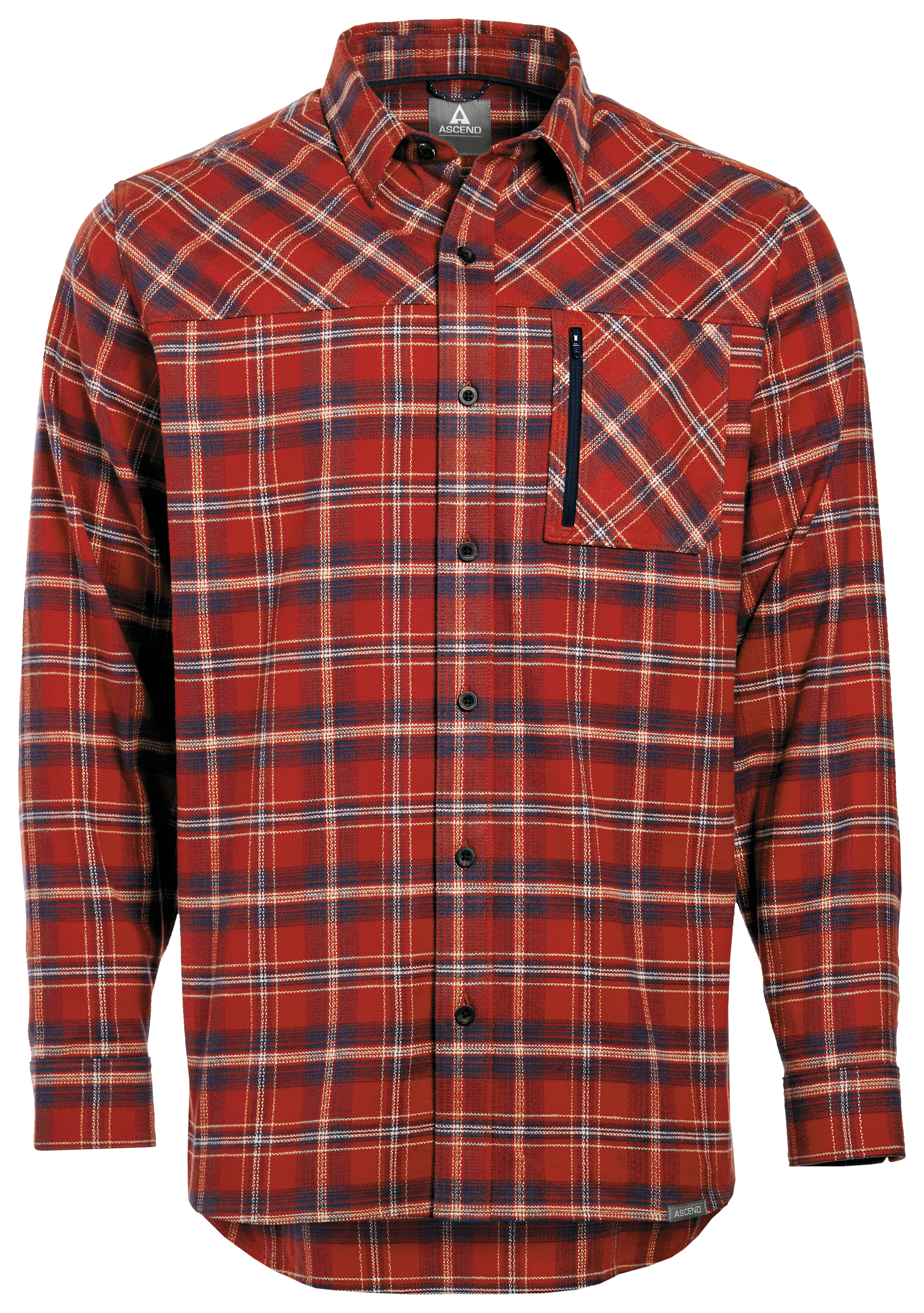 Image of Ascend Finn Button-Up Long-Sleeve Shirt - Bossa Nova/Mood Indigo