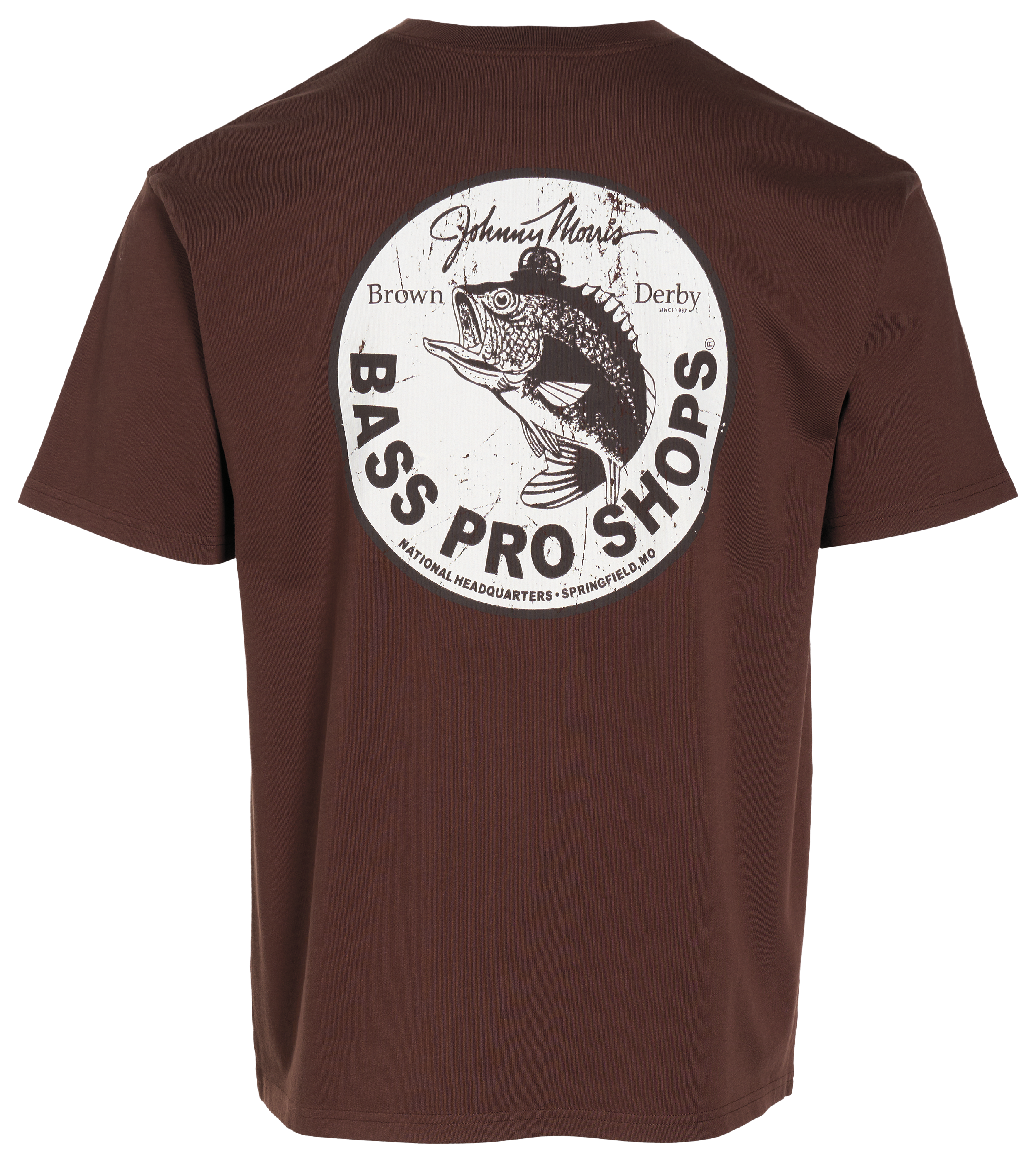 Image of Bass Pro Shops Brown Derby Logo Short-Sleeve T-Shirt - Chocolate Derby
