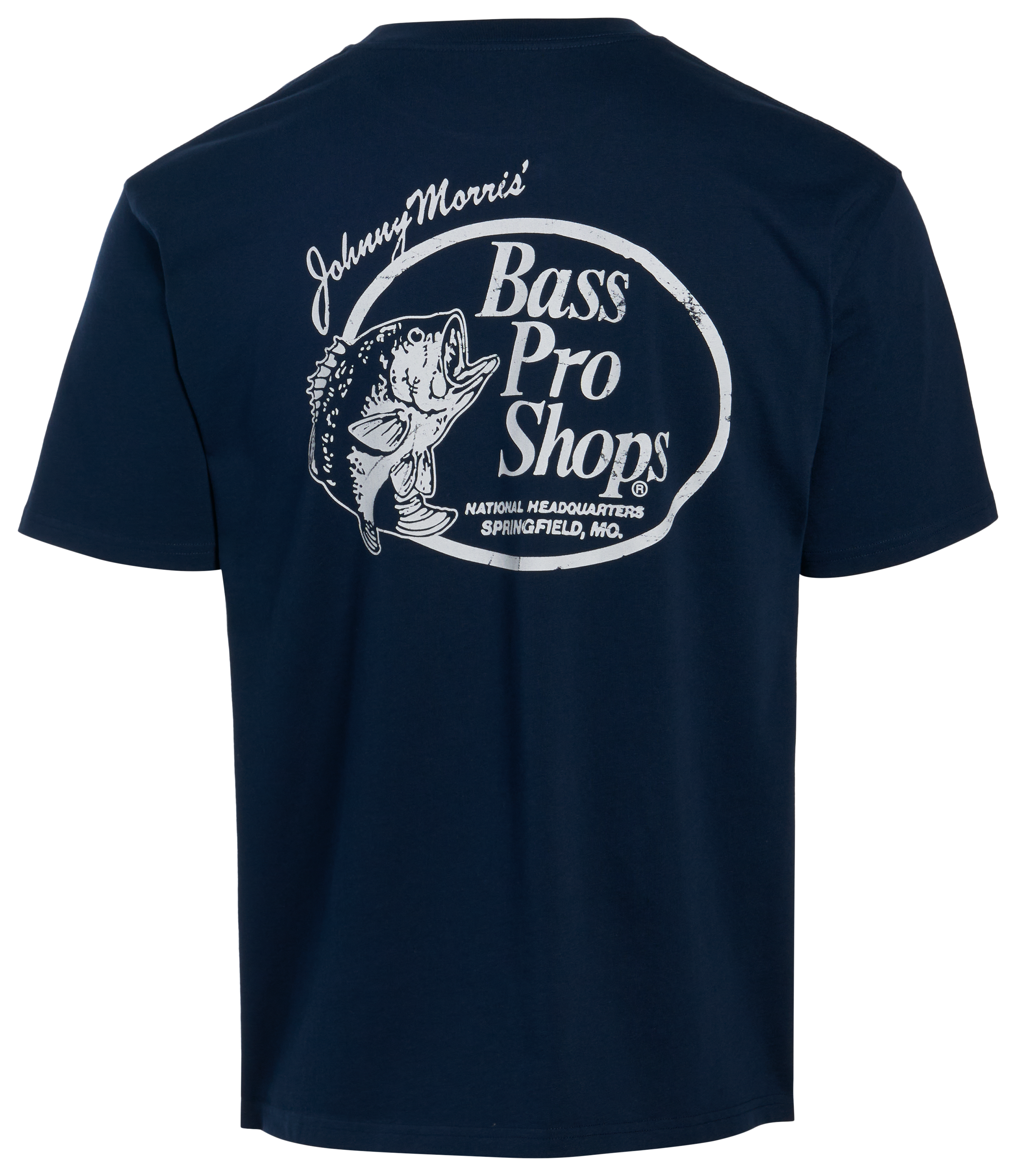 Image of Bass Pro Shops National Headquarters Logo Short-Sleeve T-Shirt - Navy