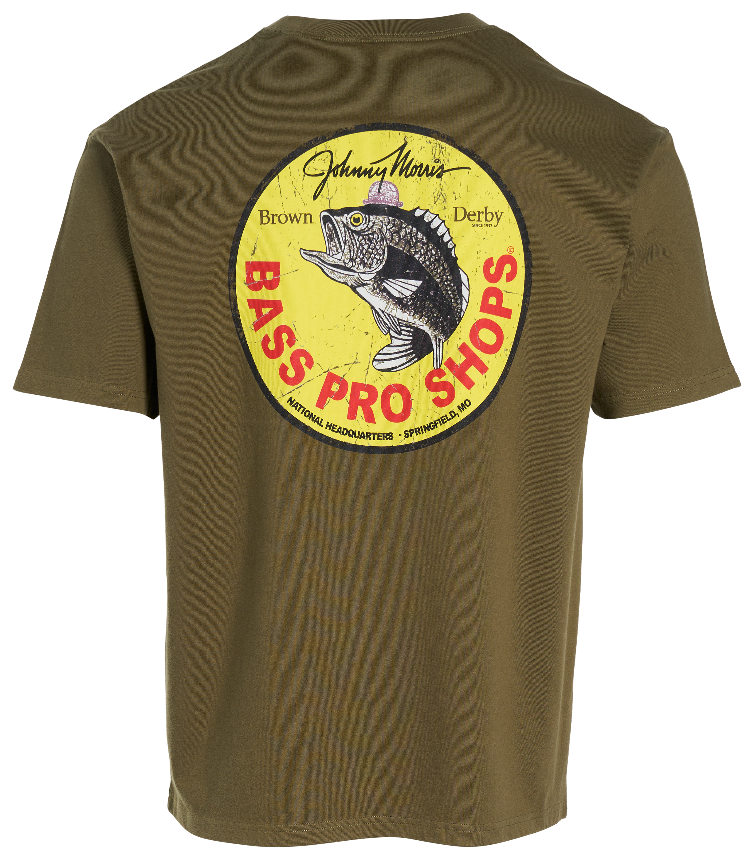 Image of Bass Pro Shops Brown Derby Logo Short-Sleeve T-Shirt - Olive Derby