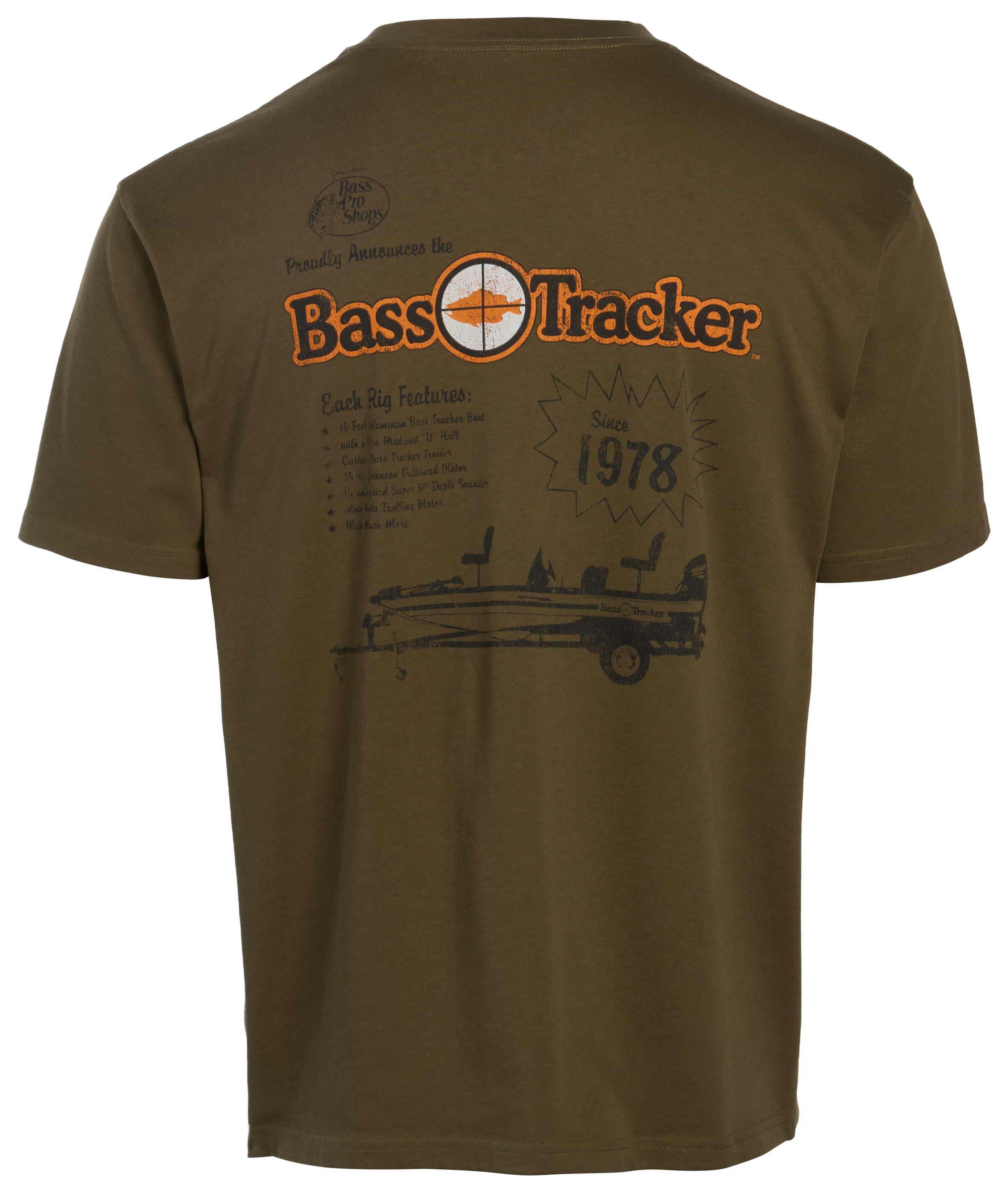 Bass Pro Shops Bass Pro Shops Bass Tracker Short-Sleeve T-Shirt - Olive Tracker - $29.99 at Bass Pro Shops