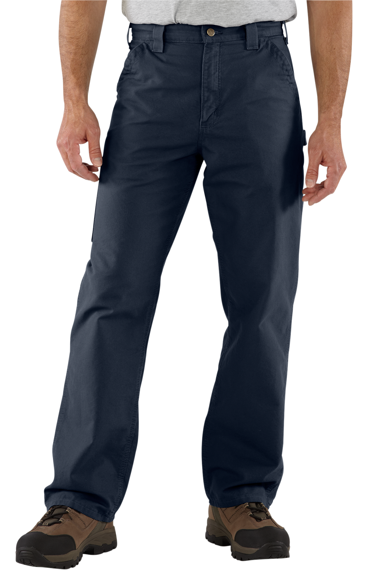 Image of Carhartt Loose-Fit Canvas Utility Work Pants for Men - Navy - 30x30