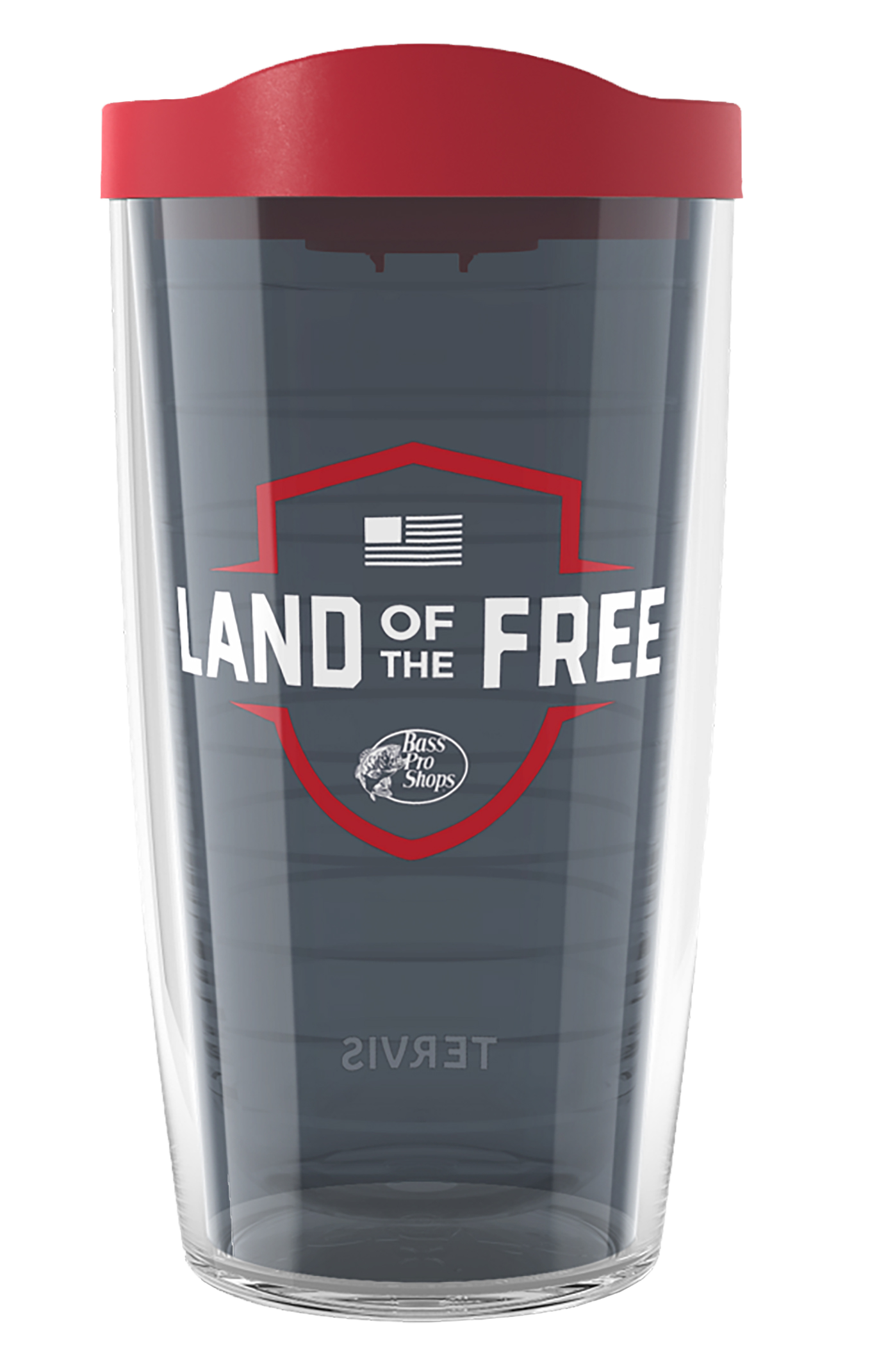 Image of Bass Pro Shops Land of the Free Badge Tumbler - Red