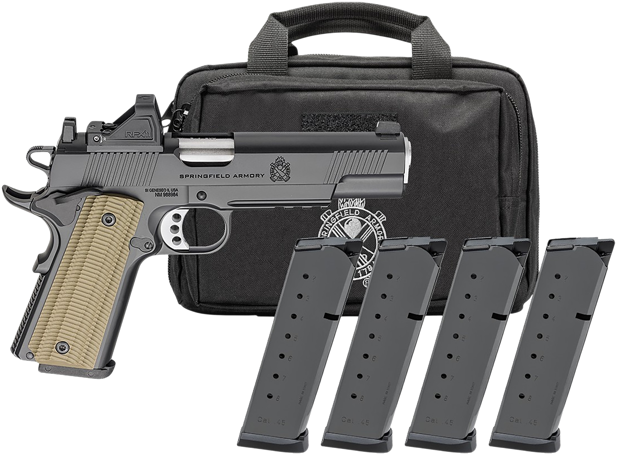 Springfield Armory 1911 Operator AOS SemiAuto Pistol with Gear Pac  45 ACP  5  8
