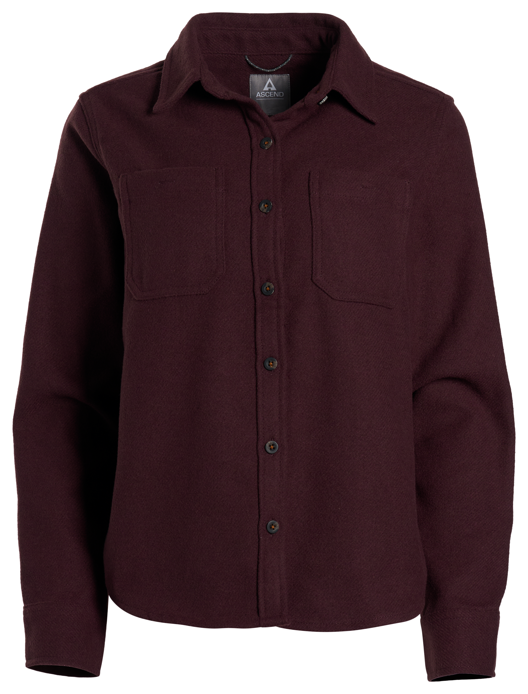 Image of Ascend Cozy Thermal Button-Up Long-Sleeve Shirt - Huckleberry