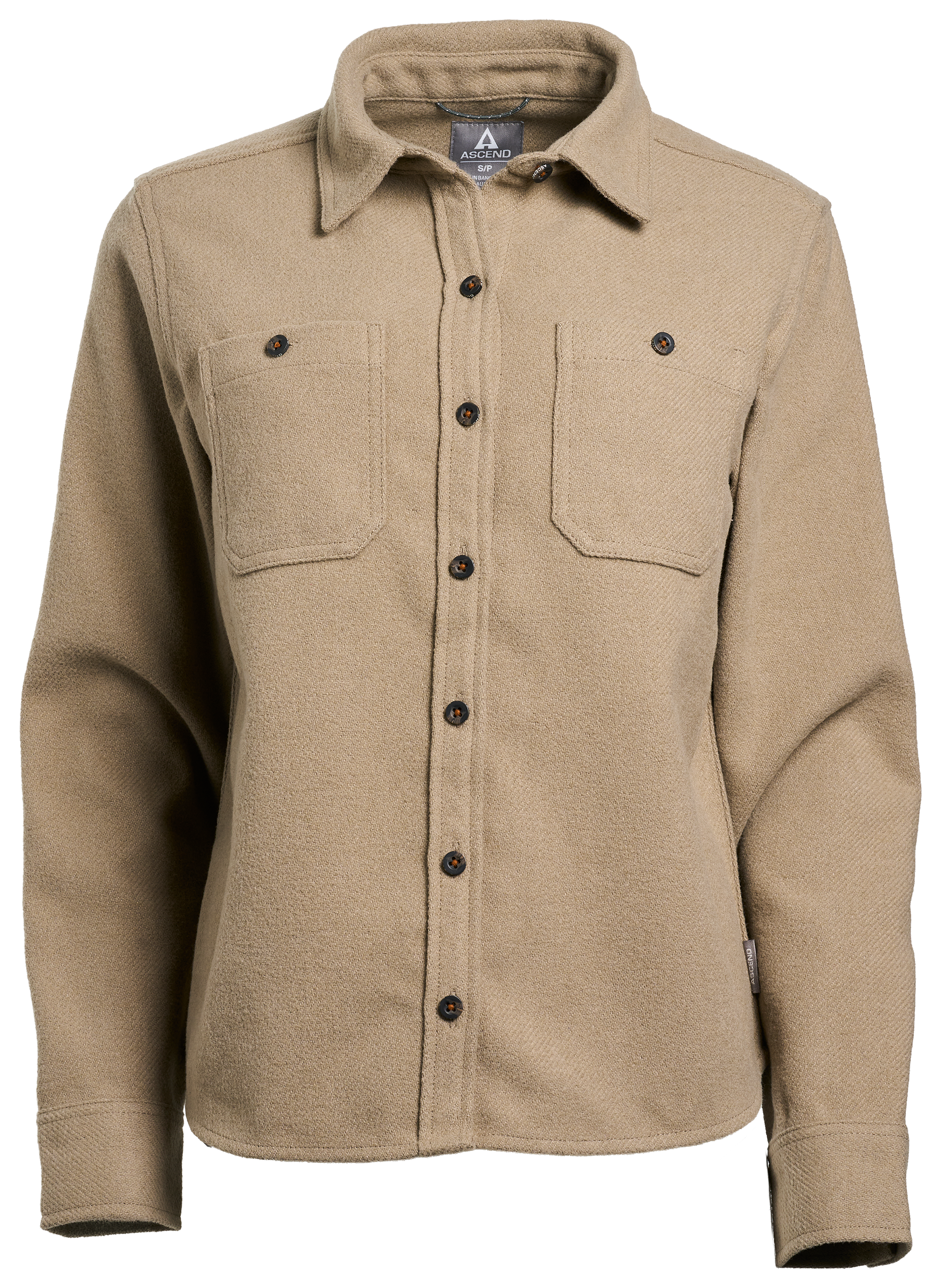 Image of Ascend Cozy Thermal Button-Up Long-Sleeve Shirt - Coriander