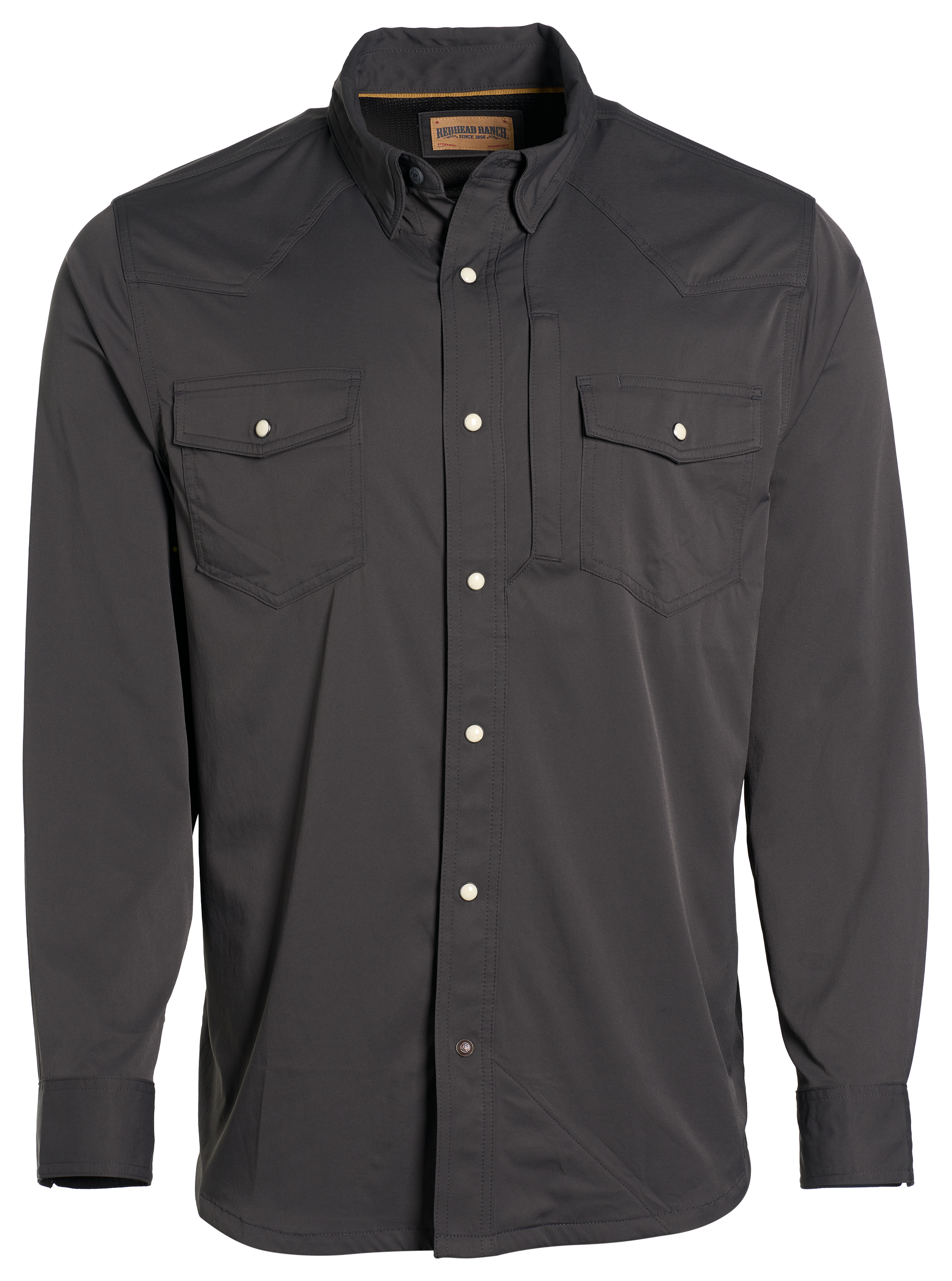 Image of RedHead Ranch Wyatt Snap-Front Long-Sleeve Shirt - Raven