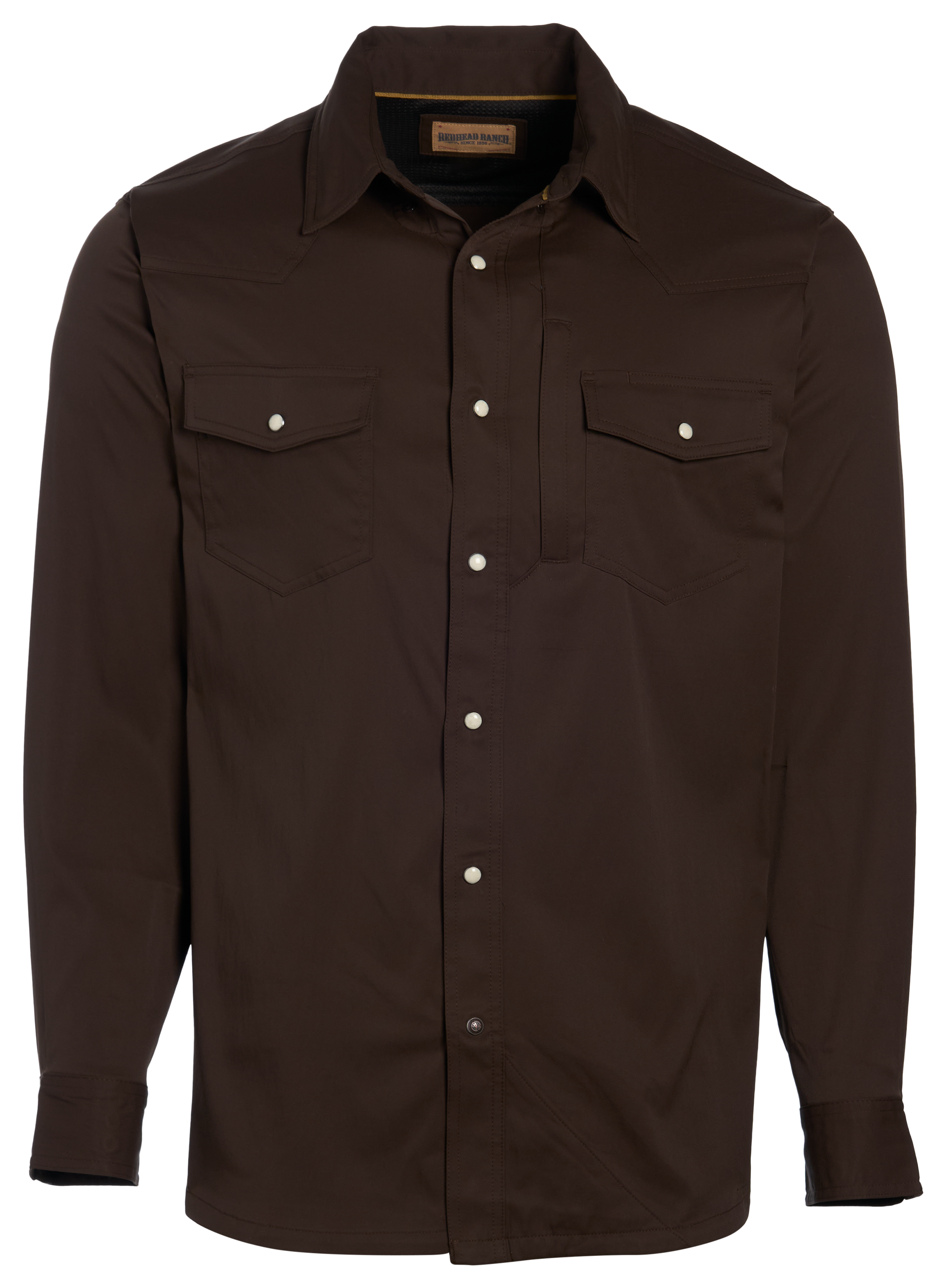 Image of RedHead Ranch Wyatt Snap-Front Long-Sleeve Shirt - Java