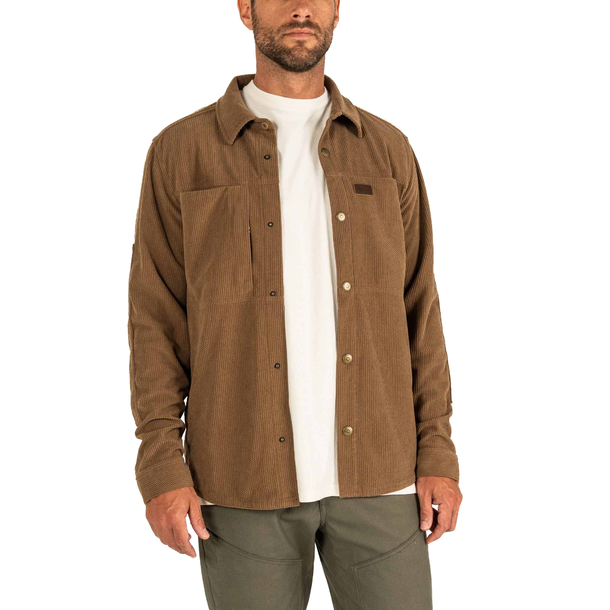 Image of Marsh Wear Delano Cord Shirt - Malt Ball