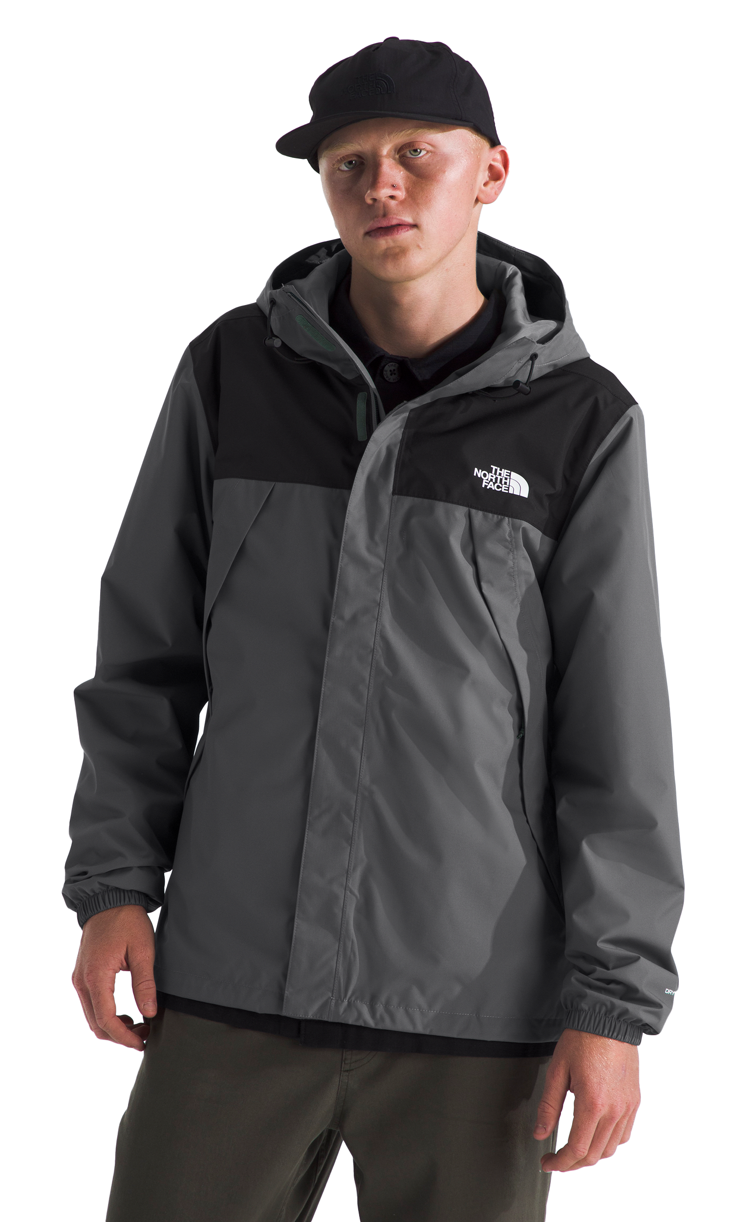 Image of The North Face Antora Jacket - Smoked Pearl/TNF Black - XL