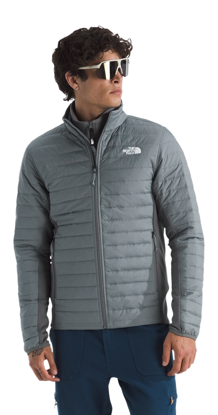 Image of The North Face Canyonlands Hybrid Logo Jacket - TNF Medium Grey Heather - S