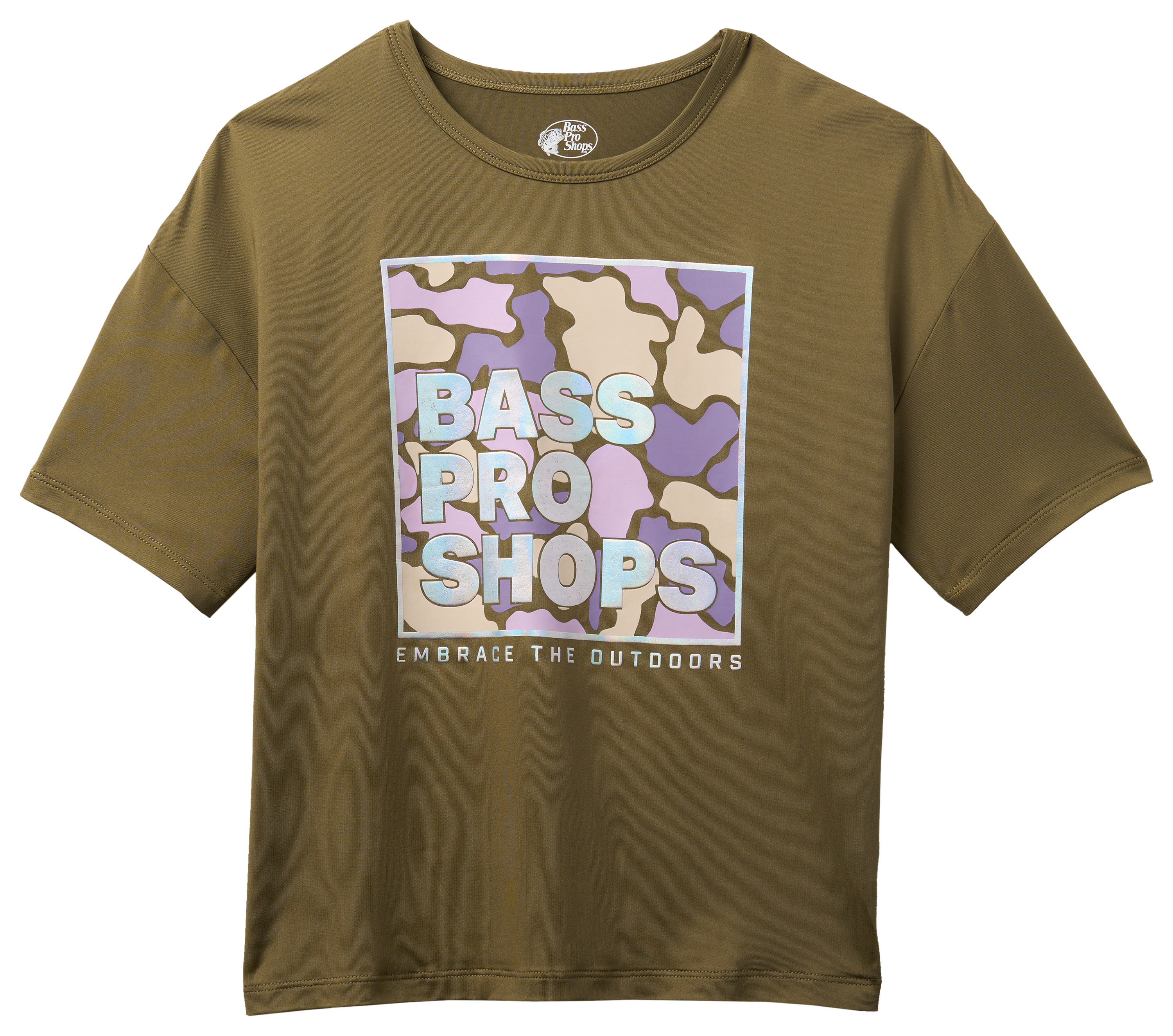 Image of Bass Pro Shops Embrace the Outdoors Short-Sleeve T-Shirt for Kids - Olivine