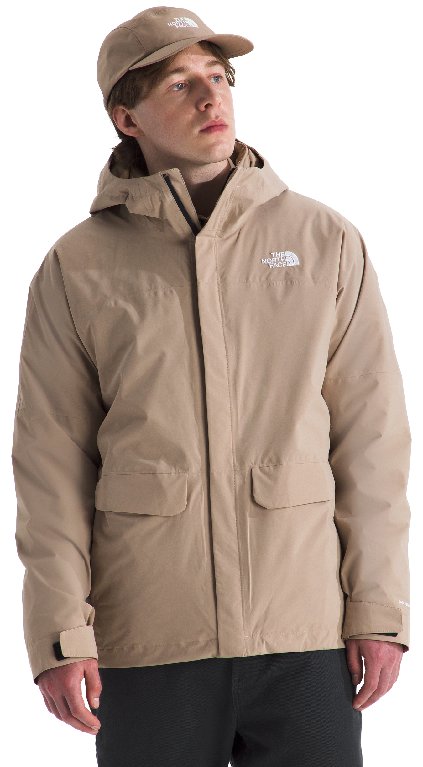 Image of The North Face DryVent Mono Triclimate Interchangeable Jacket - Mushroom Grey - XXL