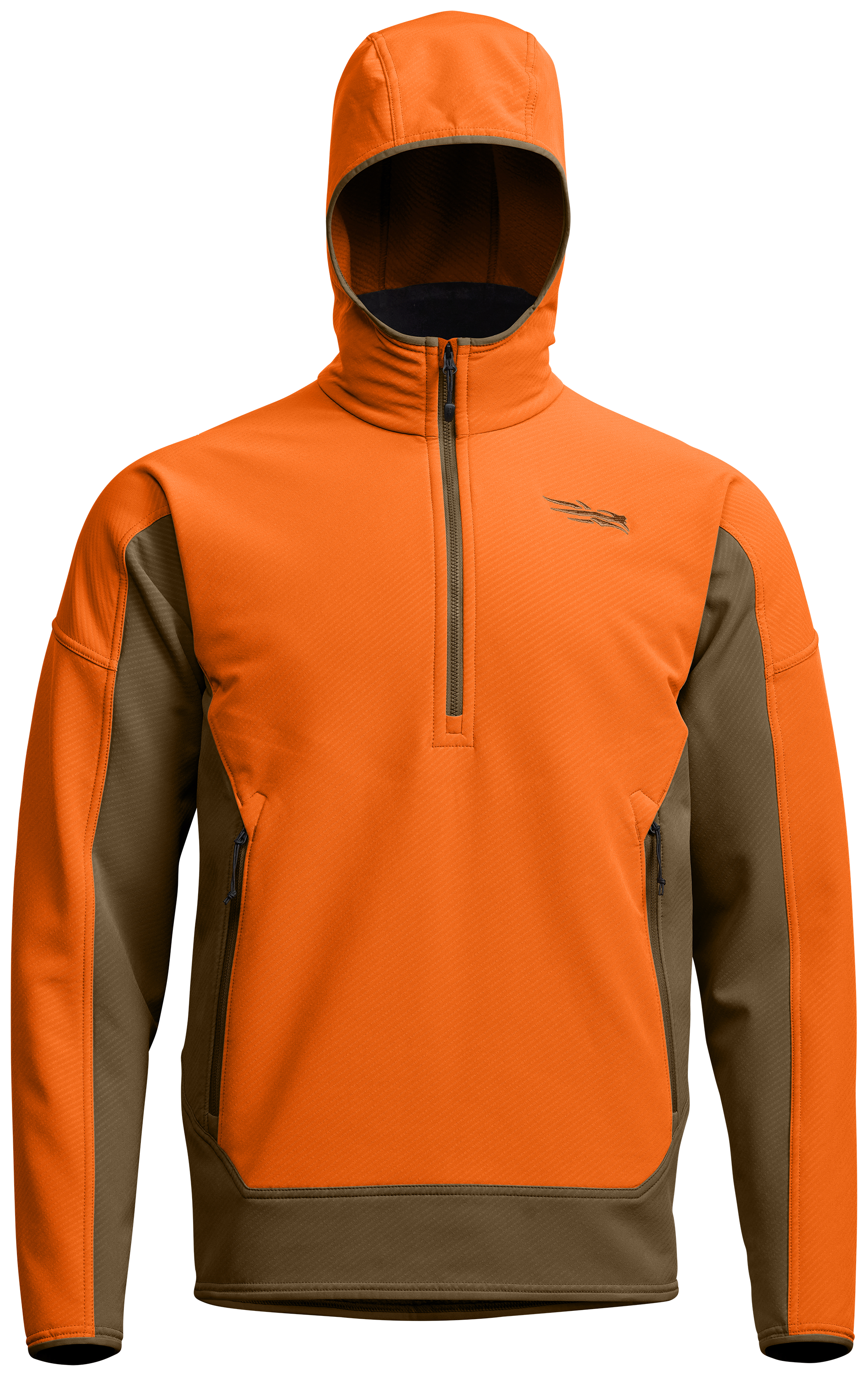 Image of SITKA Alpha Fleece Hoodie - Blaze Orange/Coyote