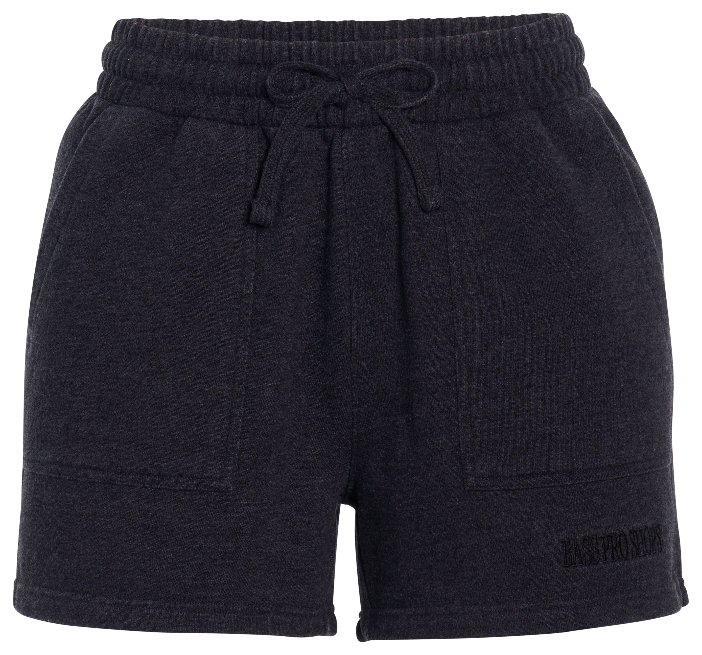 Image of Bass Pro Shops Embroidered Terry Shorts - Black Beauty