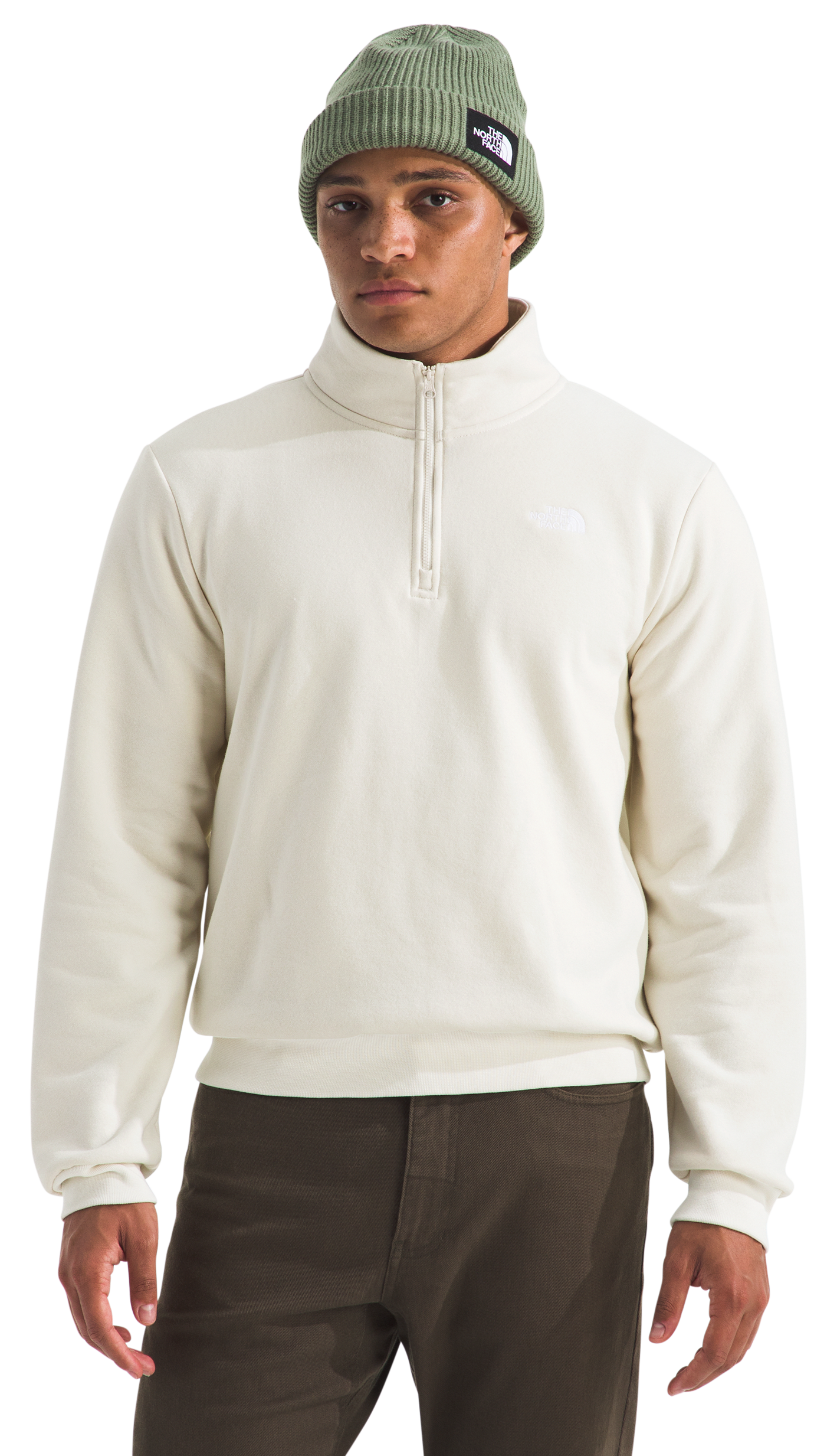 Image of The North Face Evolution Simple Dome Quarter-Zip Pullover - White Dune - XL