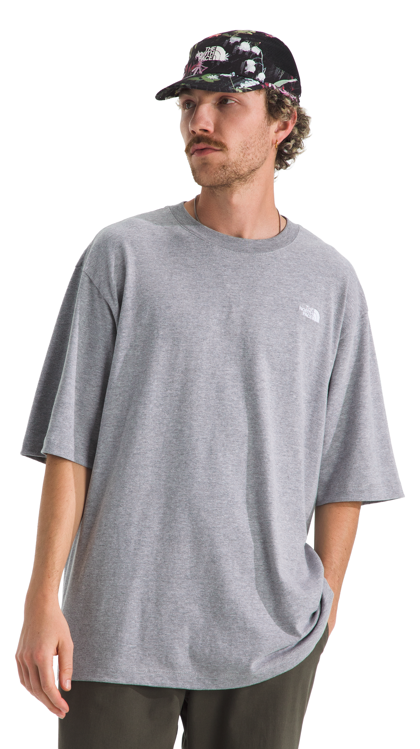 Image of The North Face Essential Simple Dome Oversized Short-Sleeve T-Shirt - TNF Pale Grey Heather