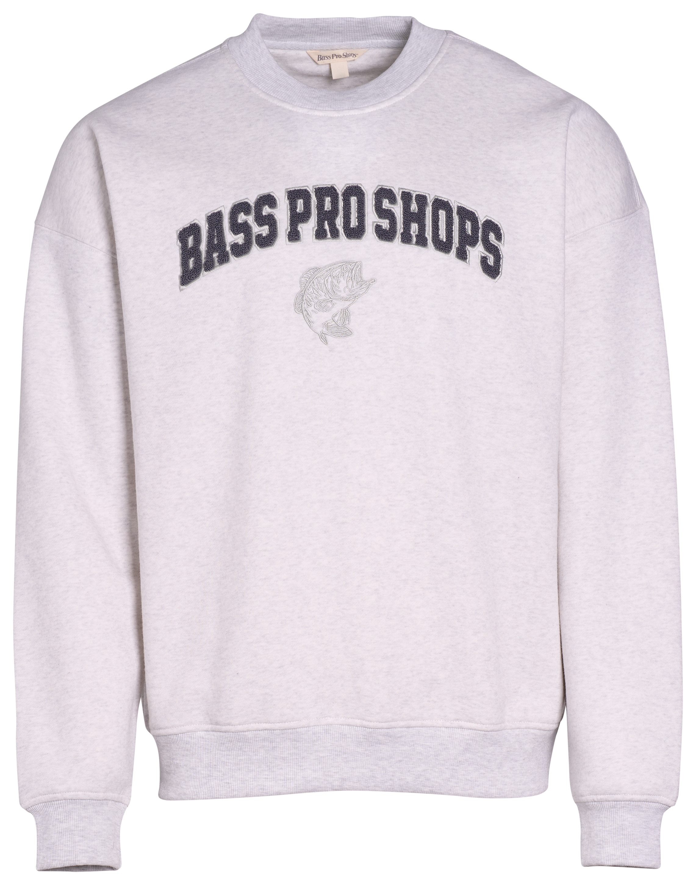 Image of Bass Pro Shops Vintage Crew-Neck Long-Sleeve Sweatshirt - Heather Gray