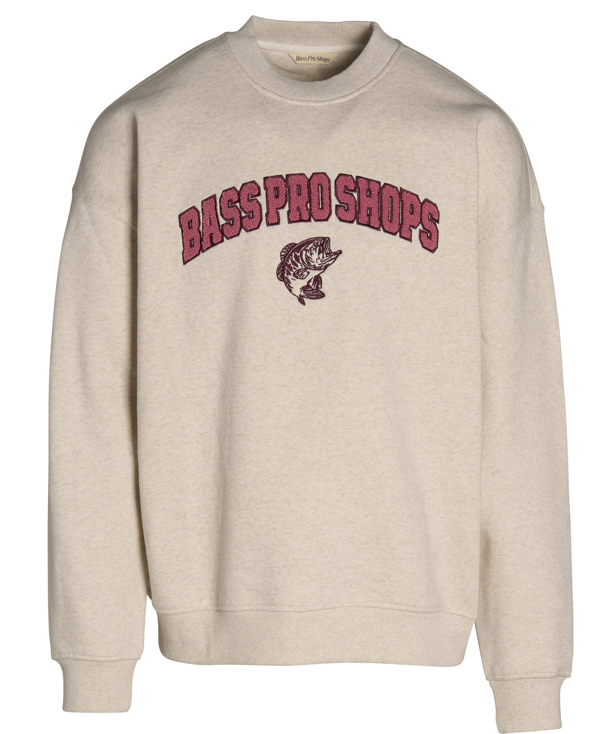 Image of Bass Pro Shops Vintage Crew-Neck Long-Sleeve Sweatshirt - Oatmeal