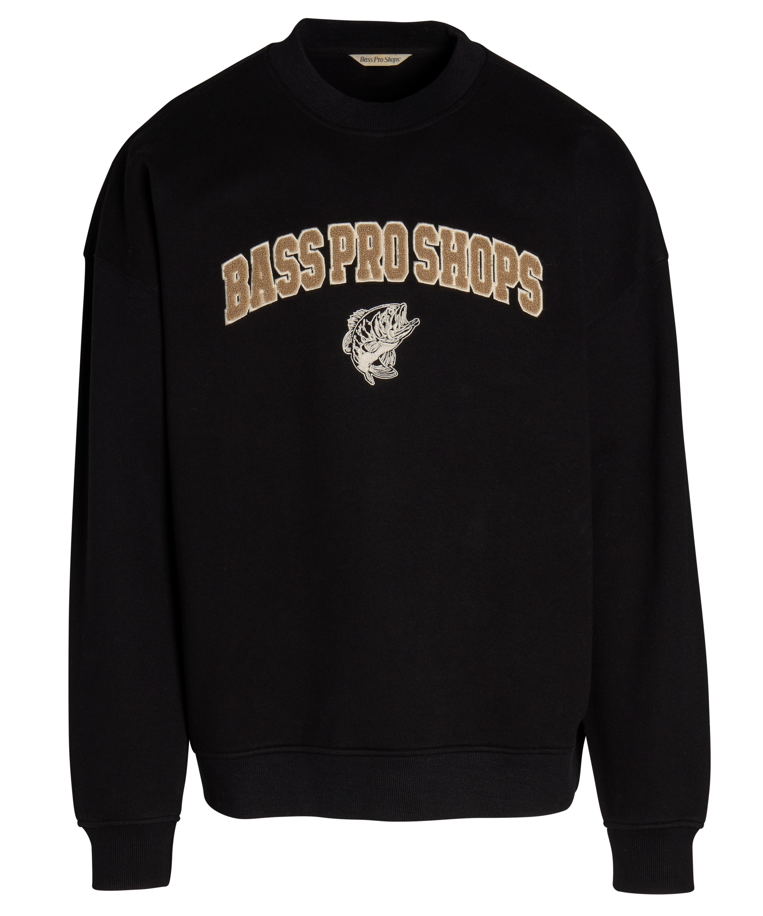 Image of Bass Pro Shops Vintage Crew-Neck Long-Sleeve Sweatshirt - Black Beauty