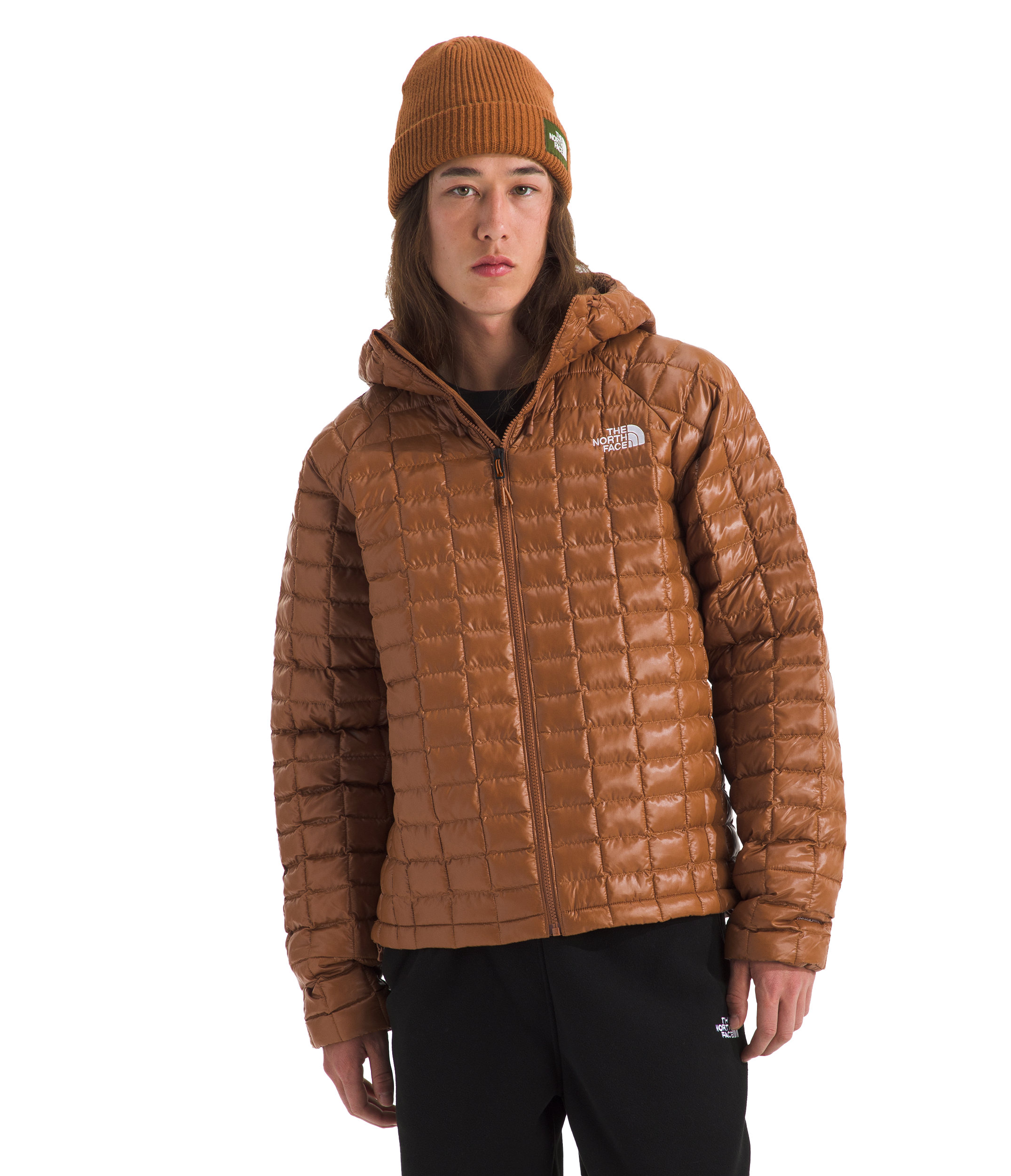 Image of The North Face THERMOBALL Hooded Jacket - Burnt Umber - 3XL