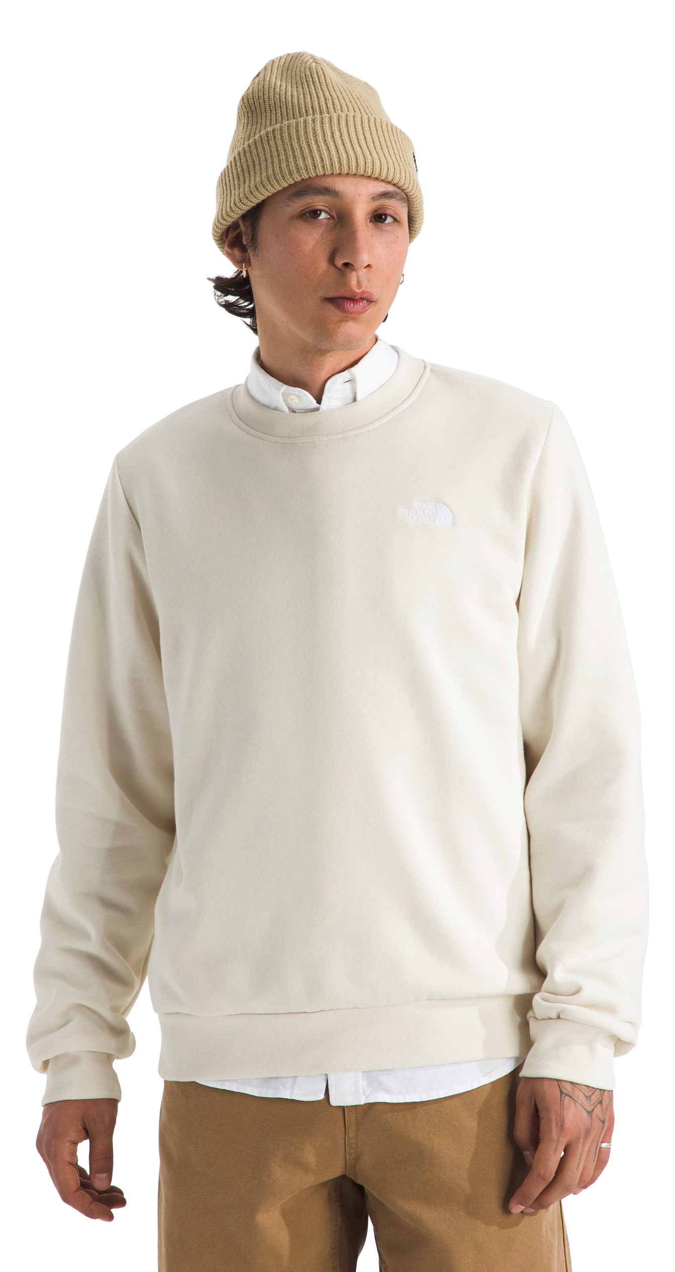 Image of The North Face Evolution Simple Dome Crew Sweatshirt - White Dune