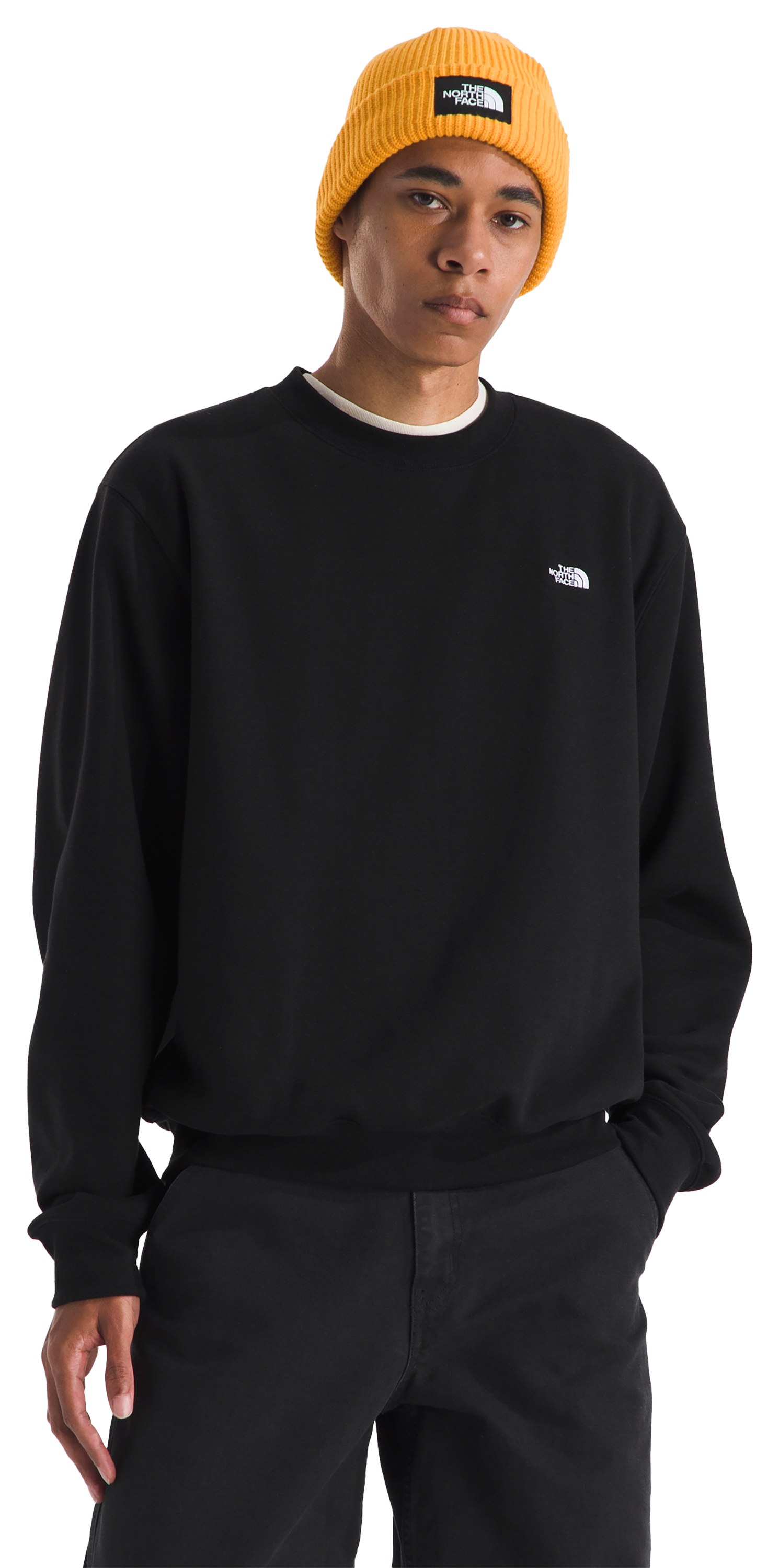 Image of The North Face Essential Relaxed Long-Sleeve Crew - TNF Black - XXL
