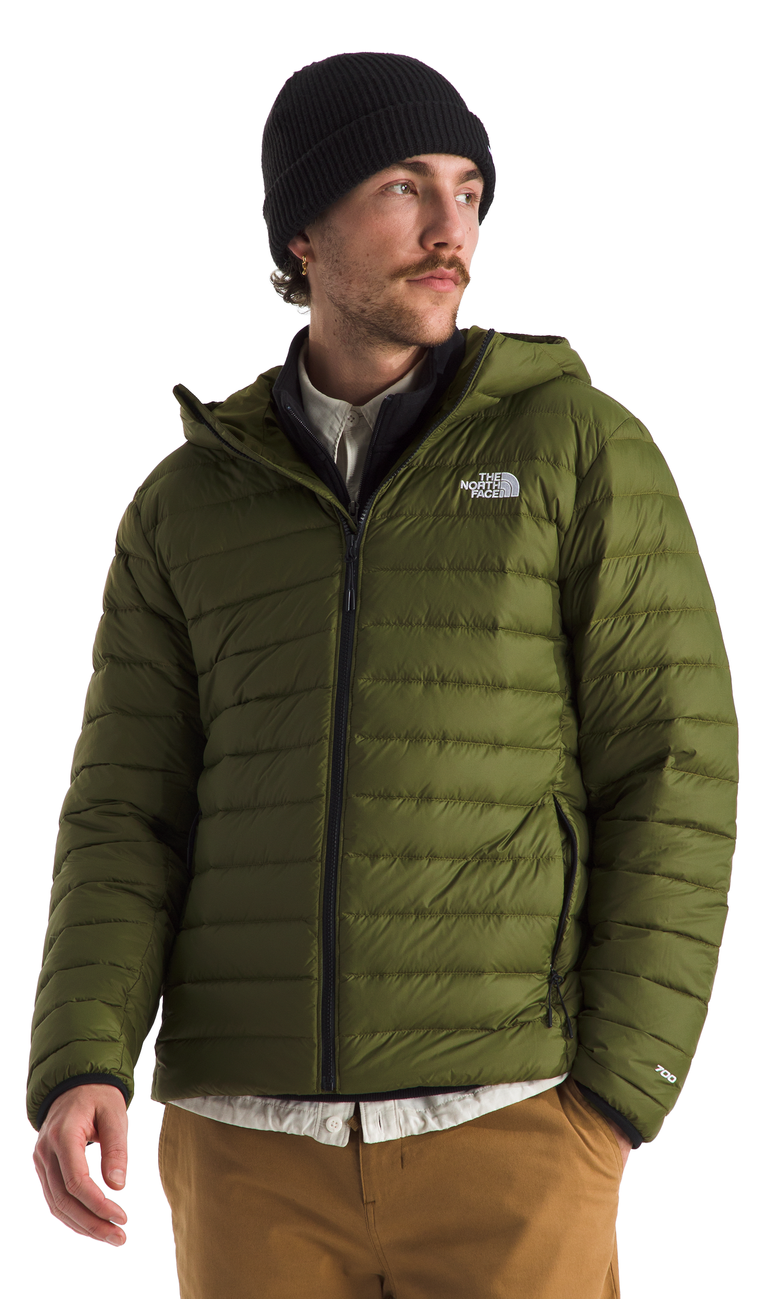 Image of The North Face Classic Down Hooded Jacket - Woodland Green