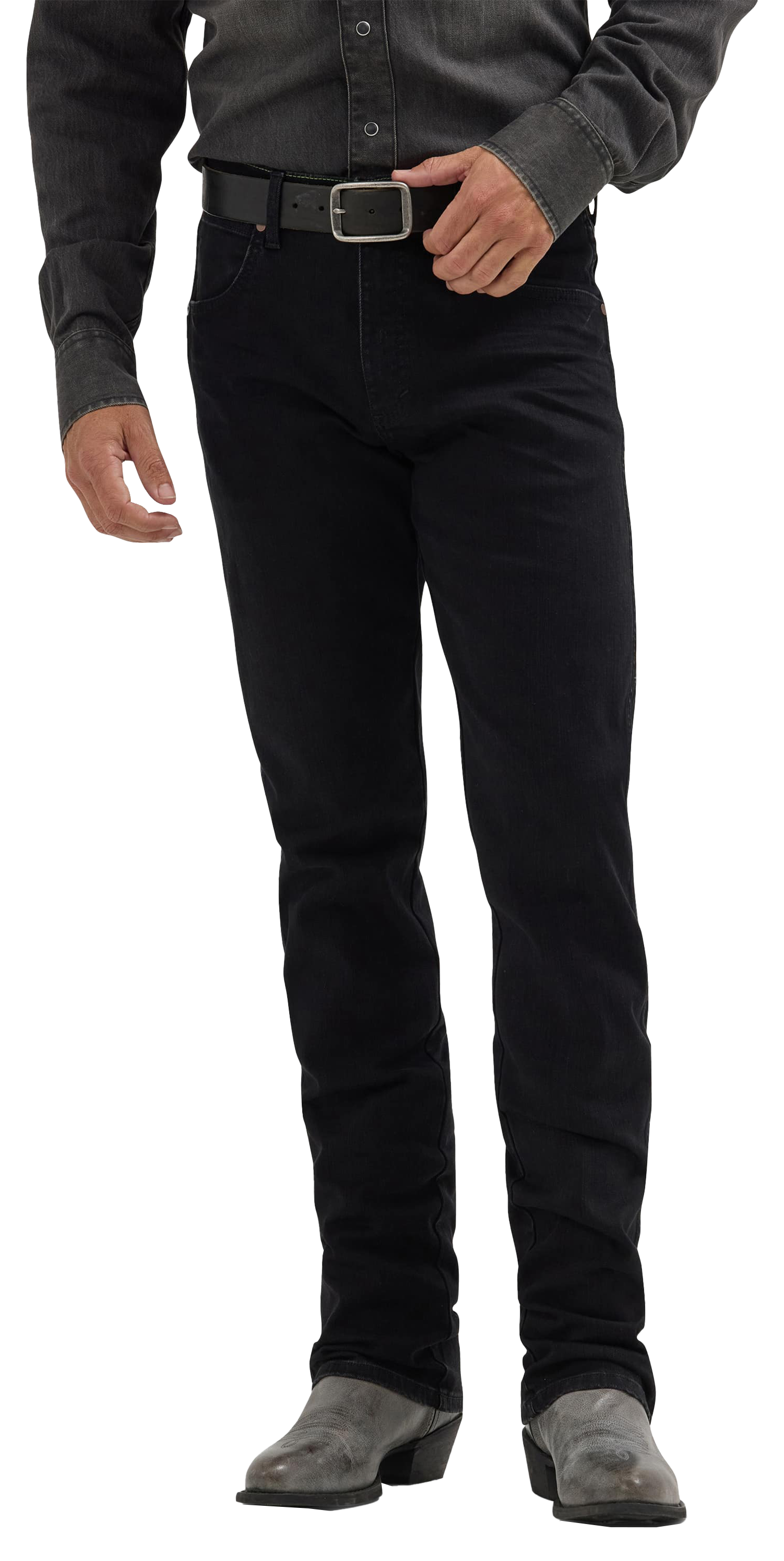 Image of Wrangler Retro Slim-Fit Straight-Leg Jeans - Blackwell